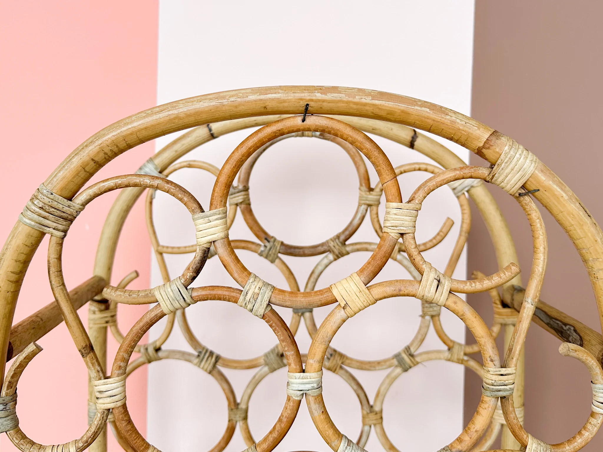 Rattan Arch Wine Rack - Image 5