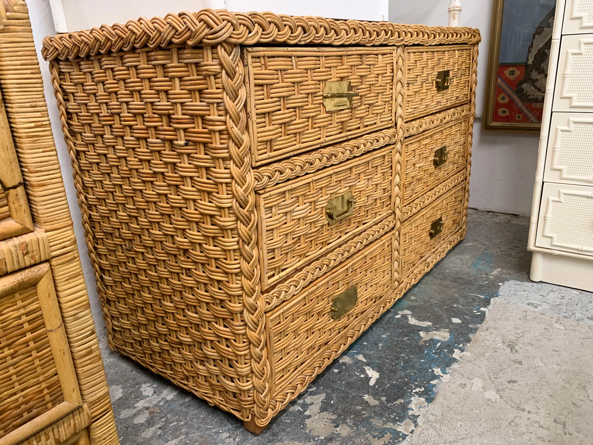 Rattan Braided Double Dresser - Image 2