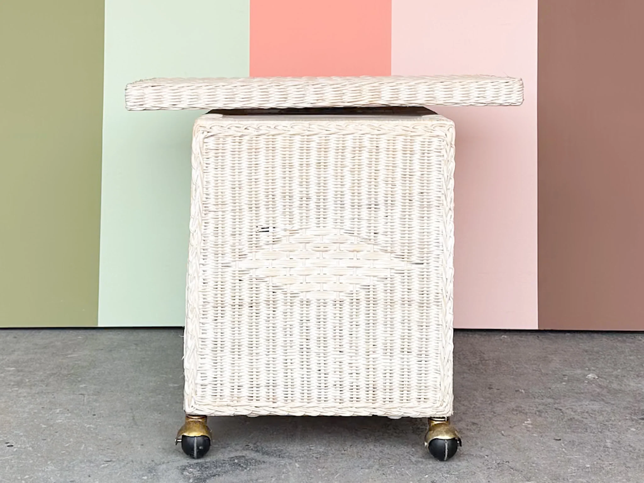 Rattan Cart with Swivel Top - Image 3