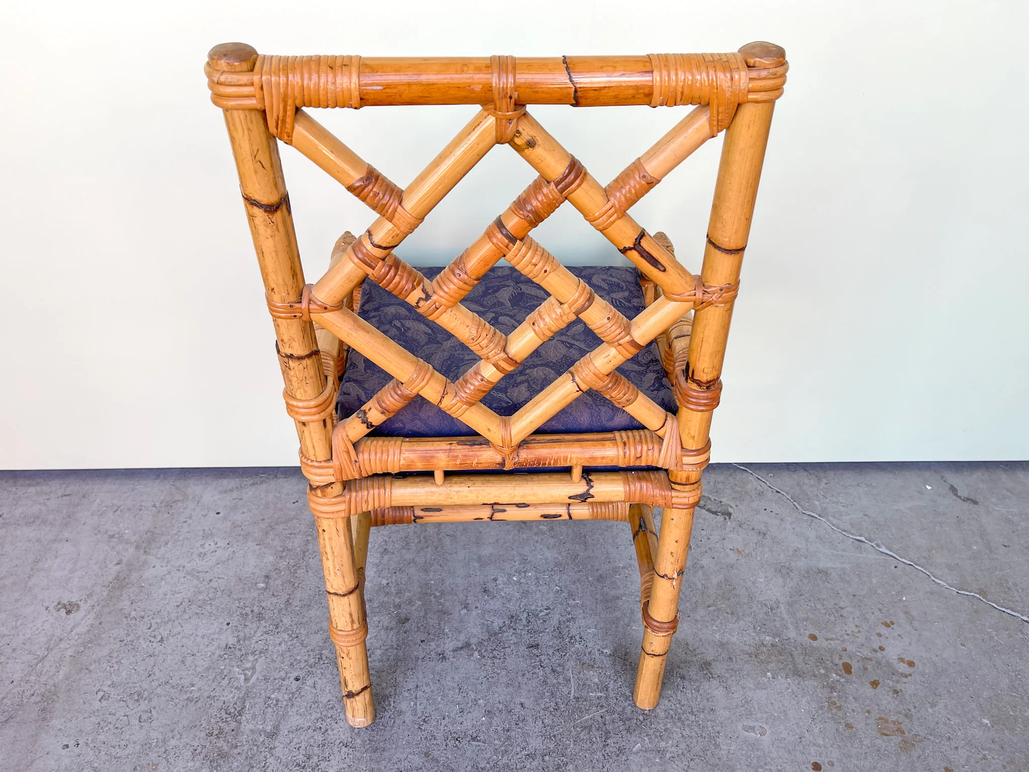 Rattan Chippendale Accent Chair - Image 3