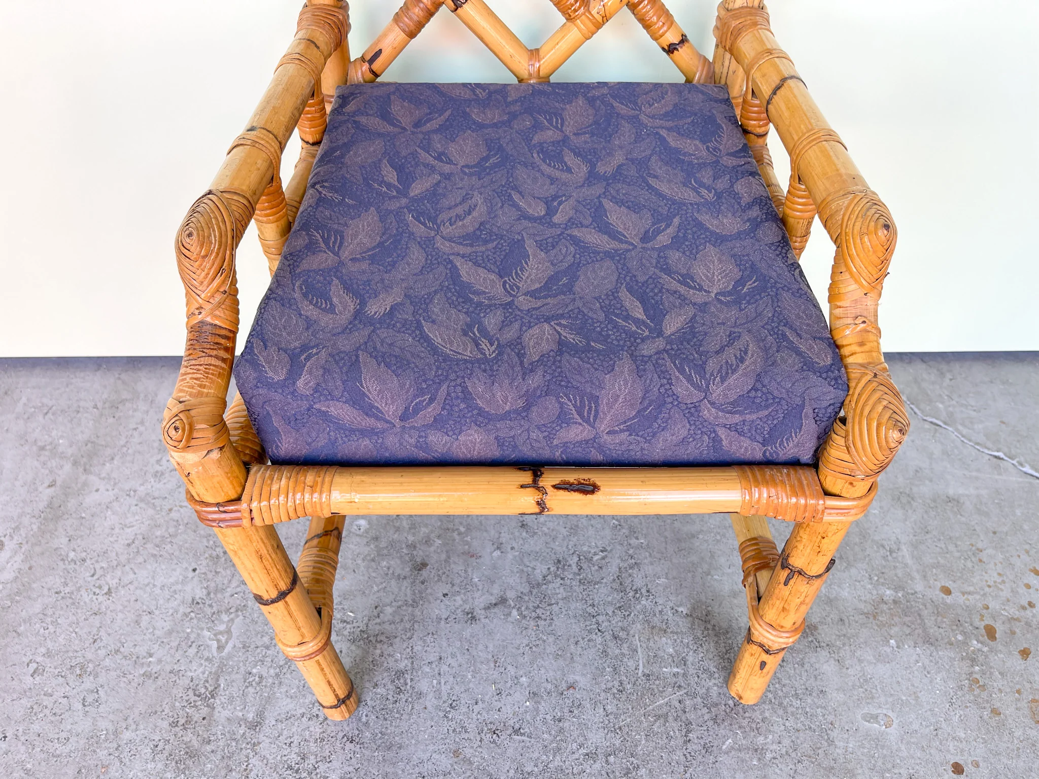 Rattan Chippendale Accent Chair - Image 4