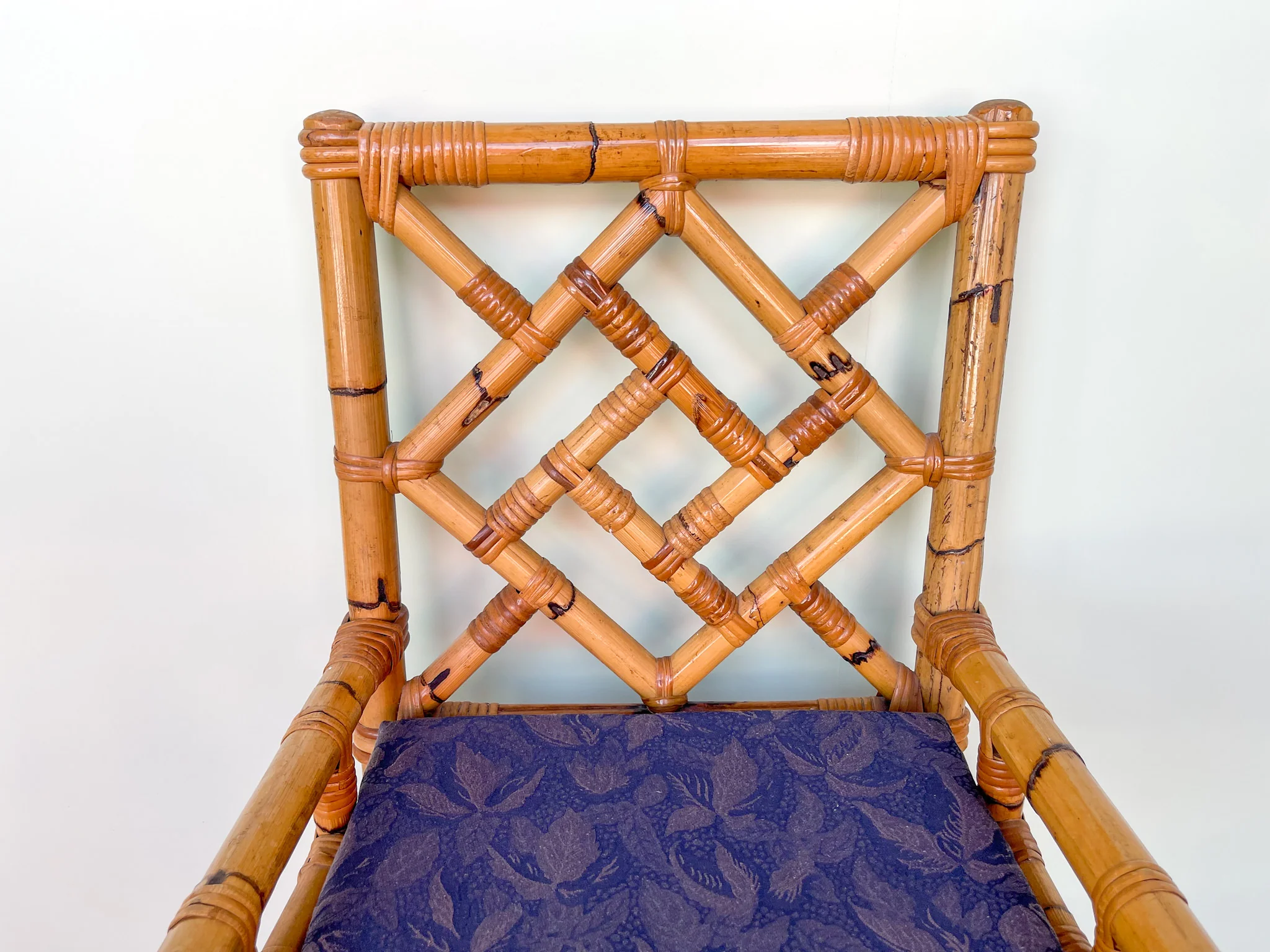 Rattan Chippendale Accent Chair - Image 5