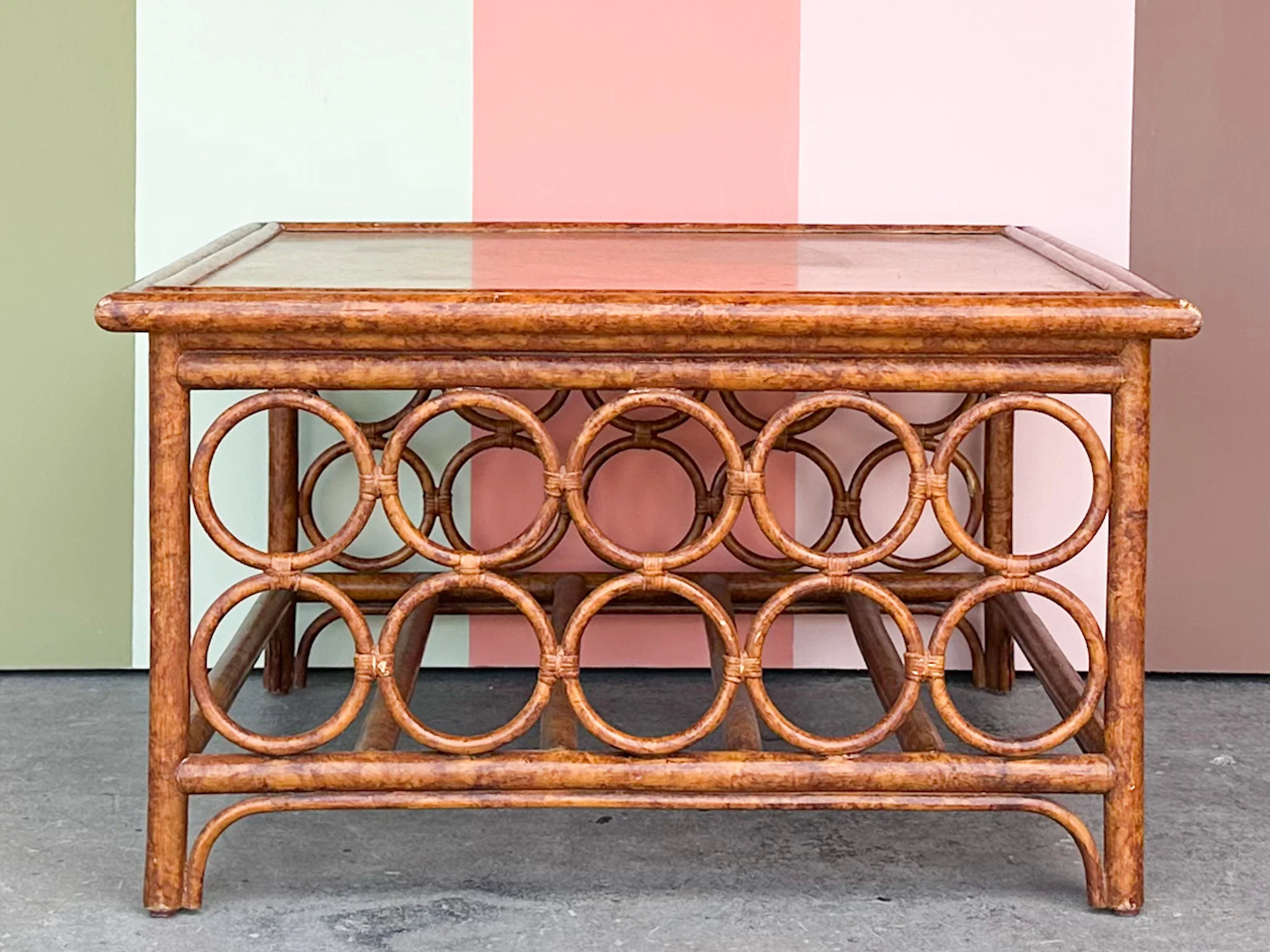 Rattan Circle Coffee Table - Image 5