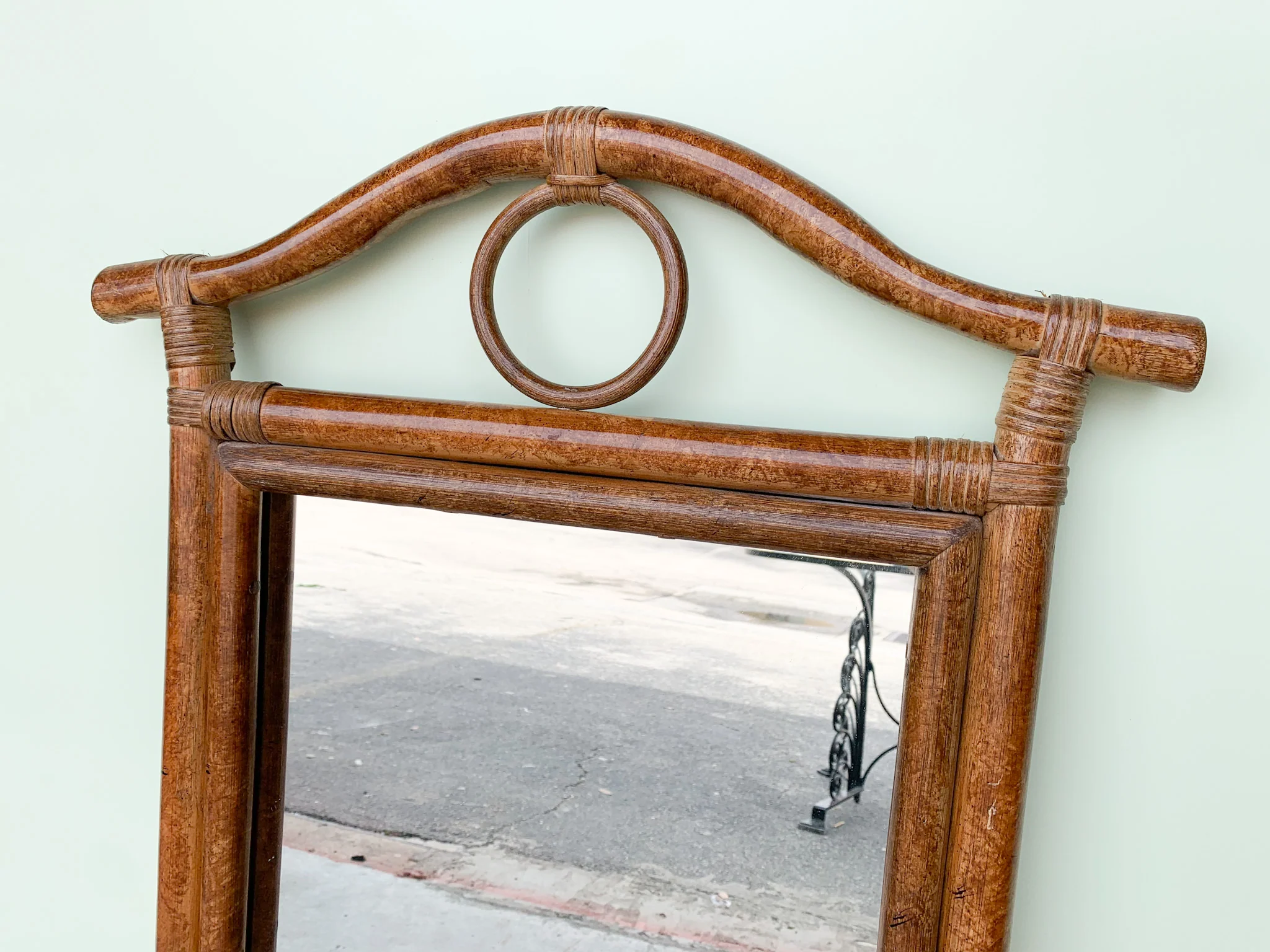 Rattan Circle Mirror - Image 2