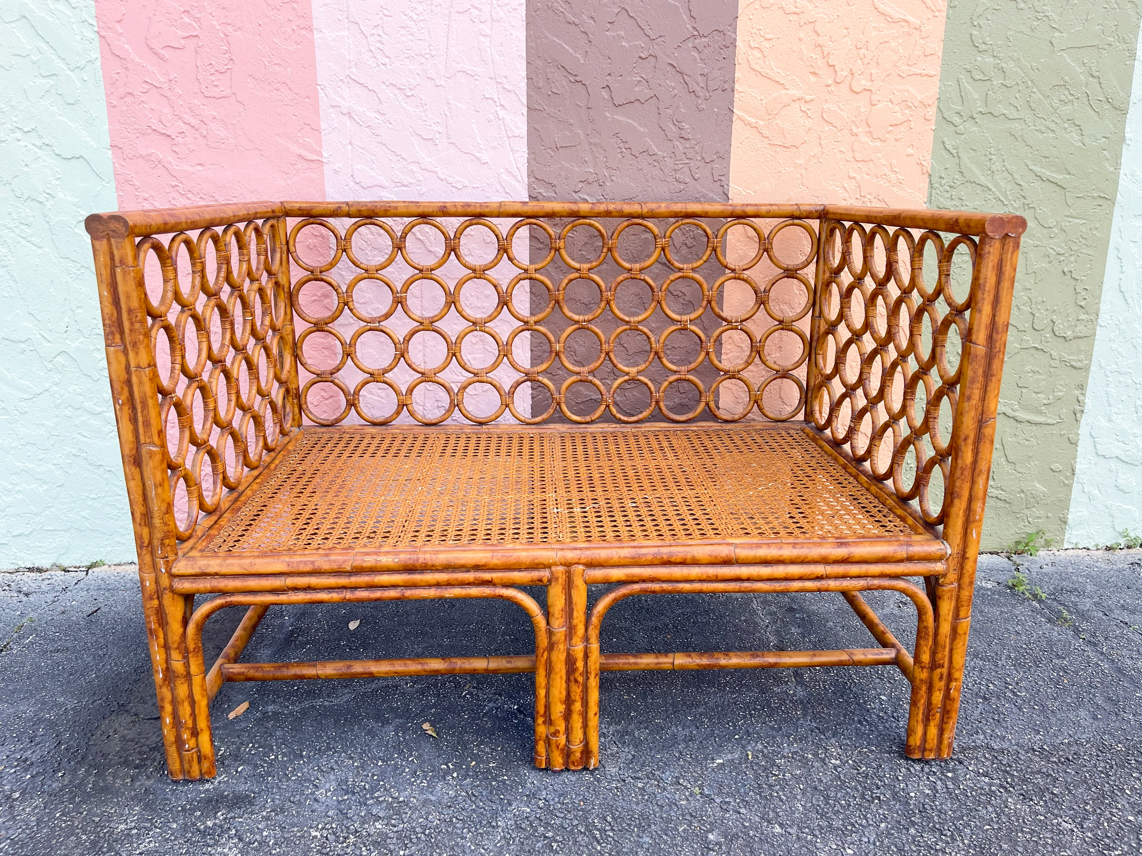 Rattan Circle Settee - Image 3
