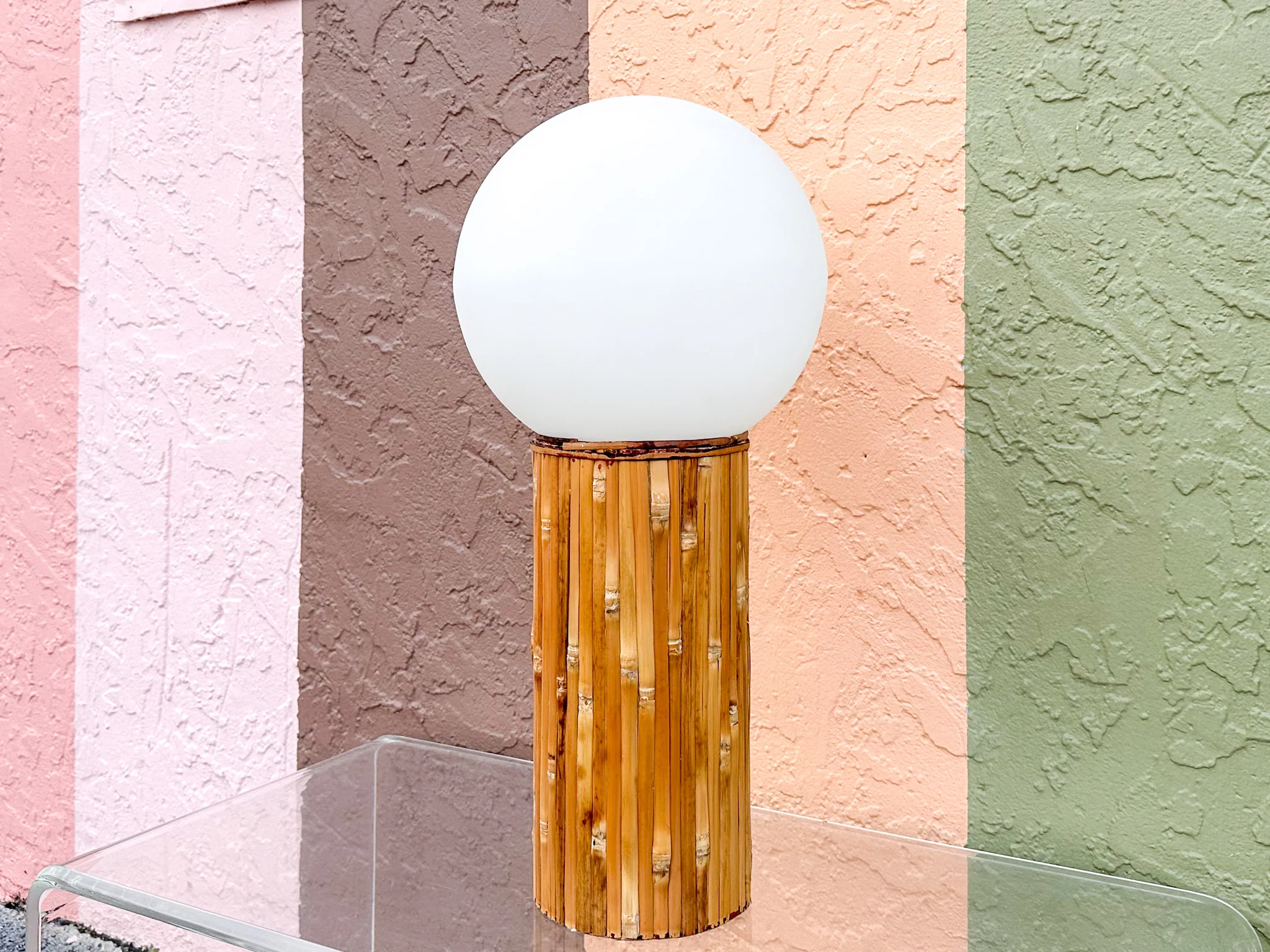 Rattan Globe Lamp - Image 2