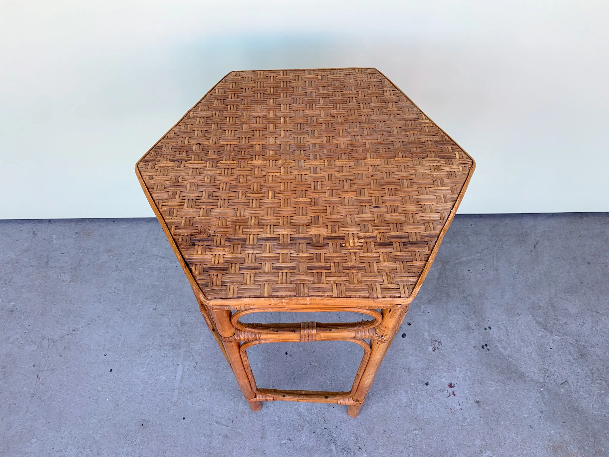 Rattan Hexagon End Table - Image 2