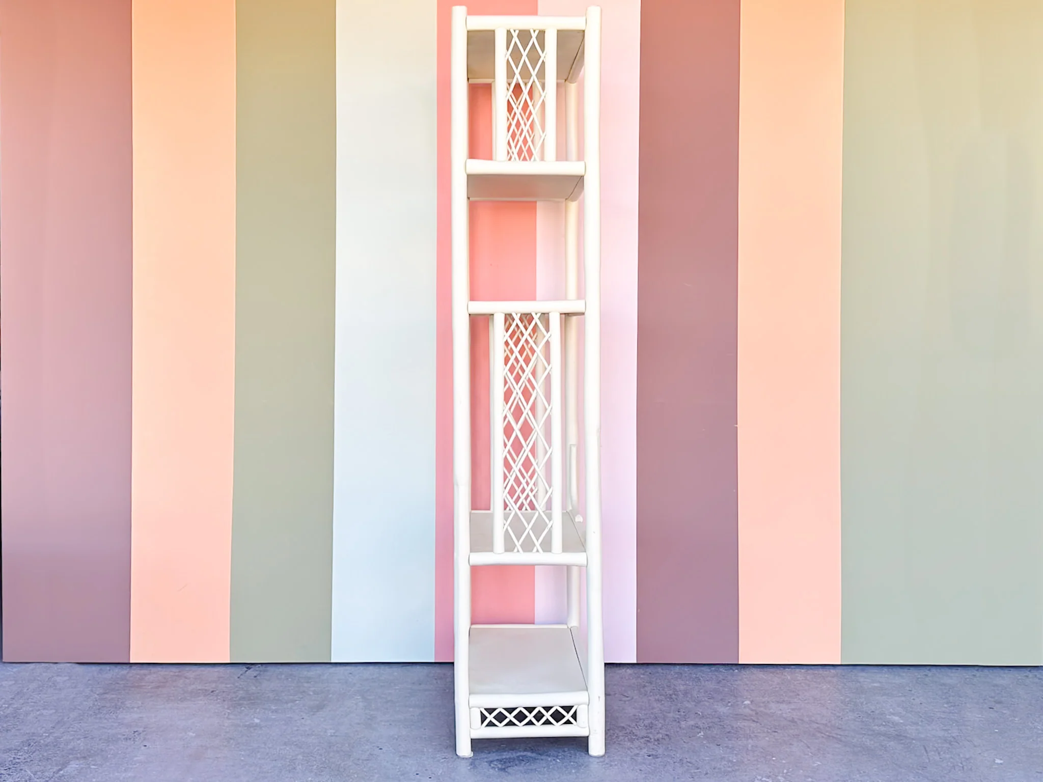 Rattan Lattice Etagere - Image 10