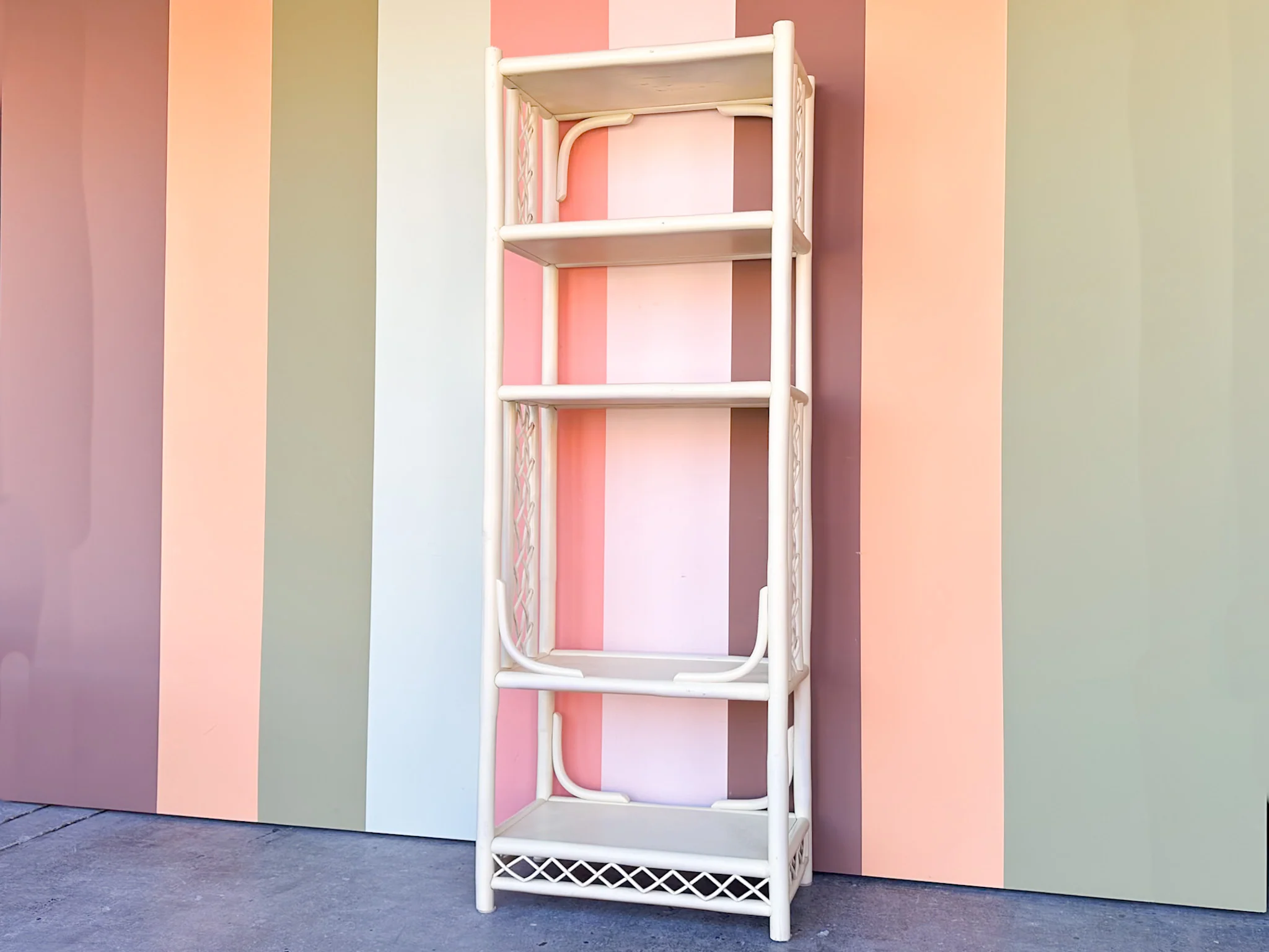 Rattan Lattice Etagere - Image 3