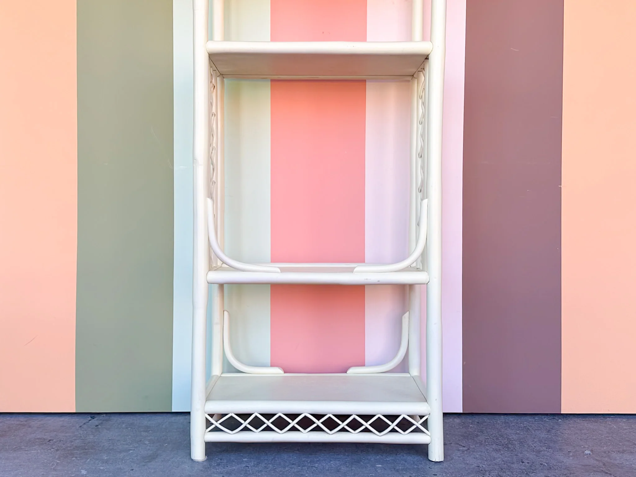 Rattan Lattice Etagere - Image 6