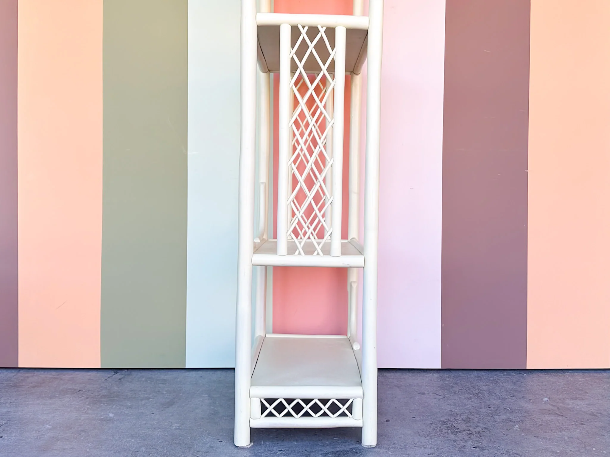 Rattan Lattice Etagere - Image 9