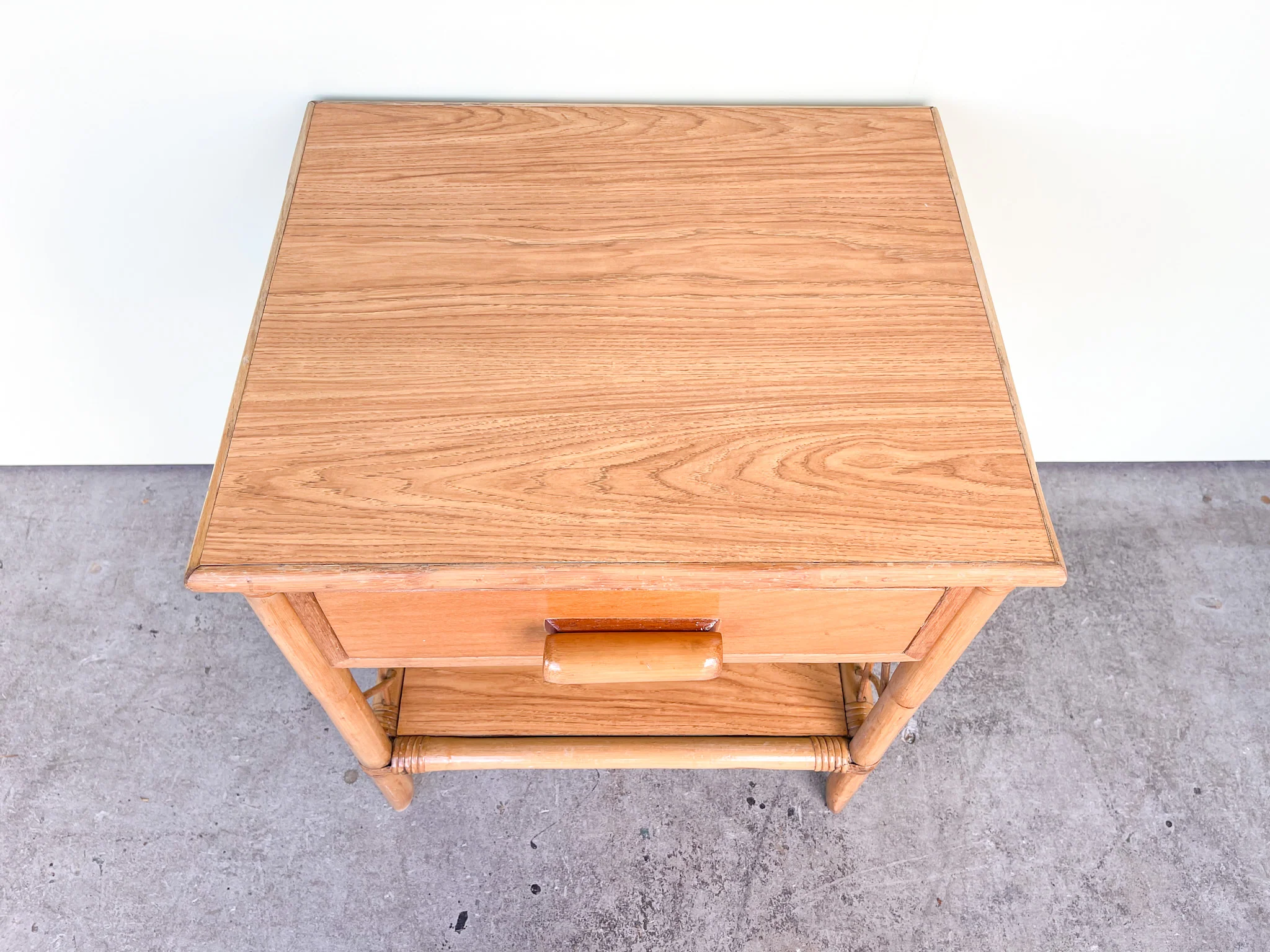Rattan Lattice Nightstand - Image 2