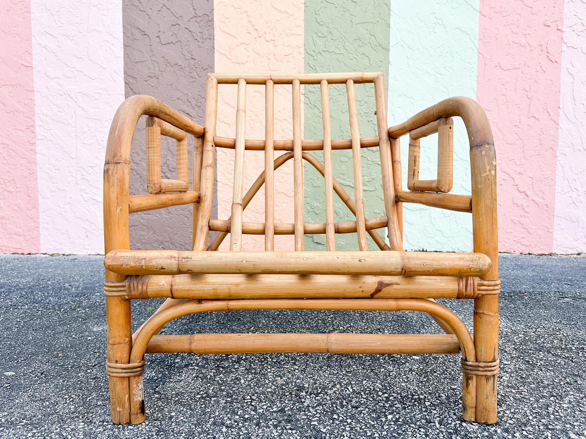 Rattan Lounge Chair and Ottoman - Image 12