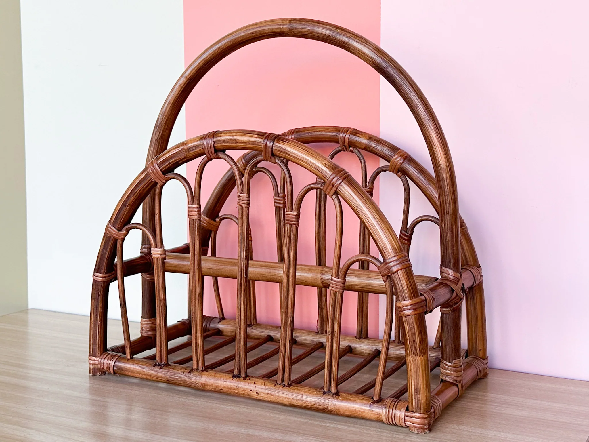 Rattan Magazine Rack - Image 2