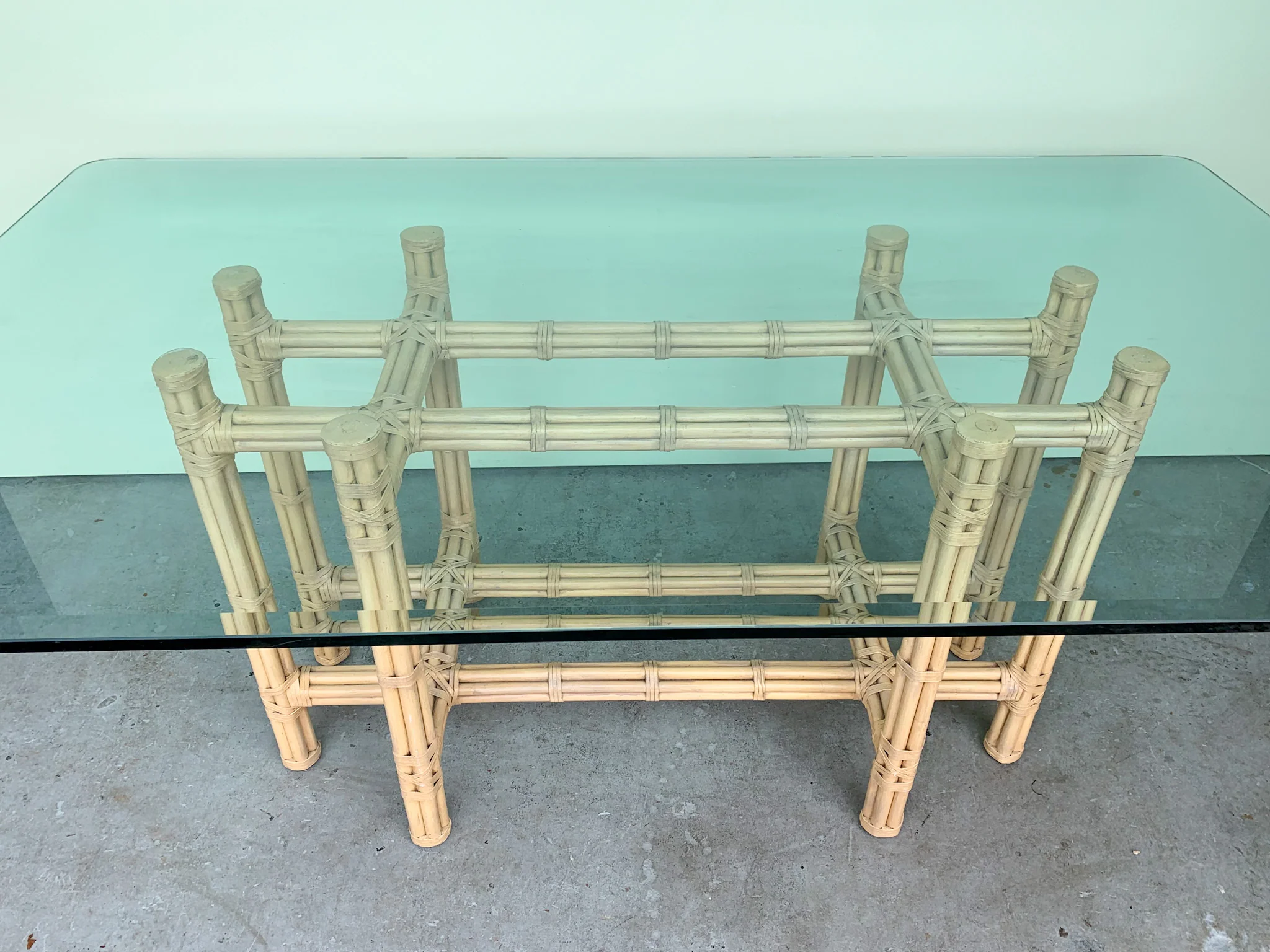 Rattan McGuire Style Dining Table - Image 4