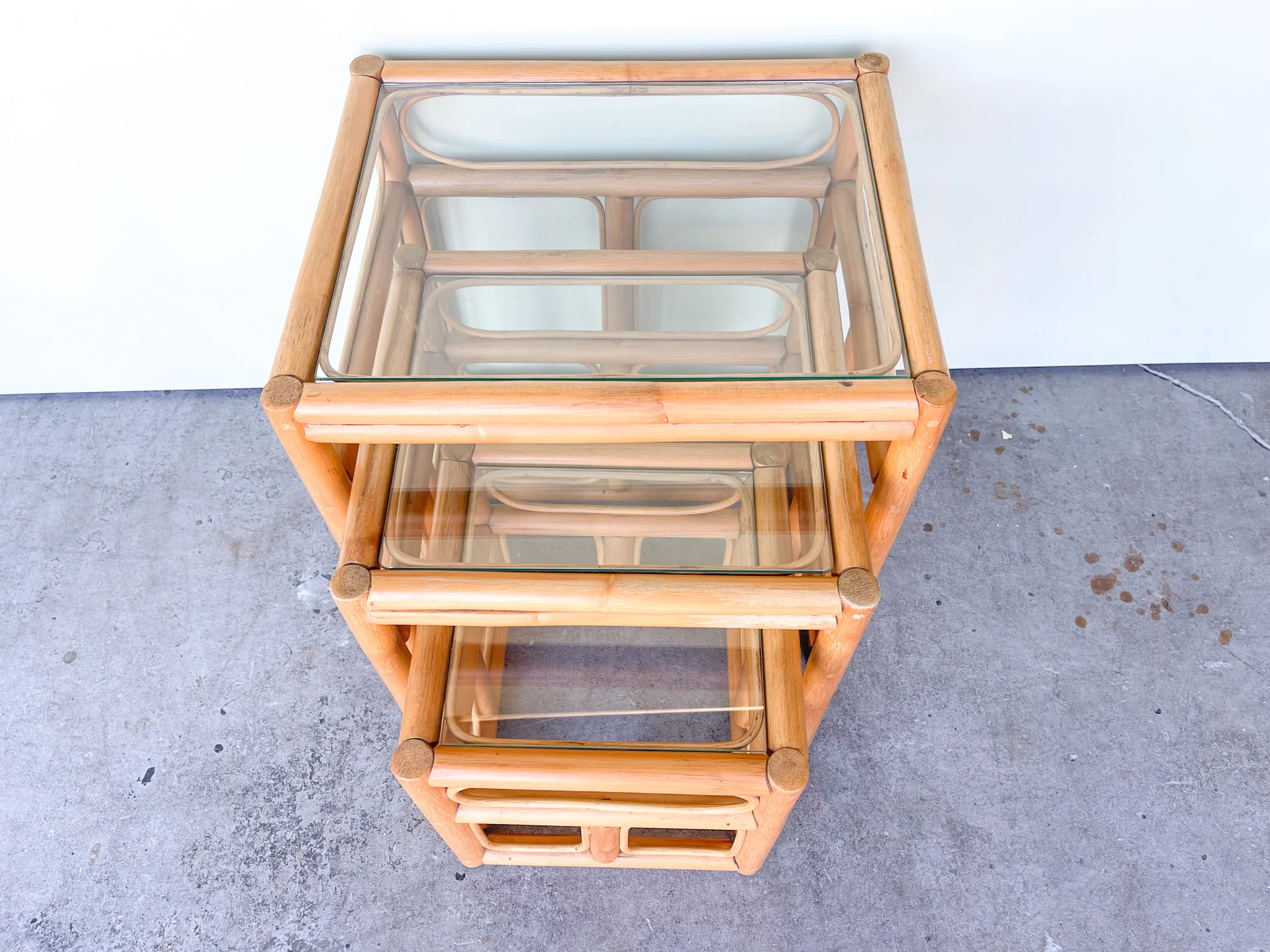 Rattan Nesting Tables - Image 3