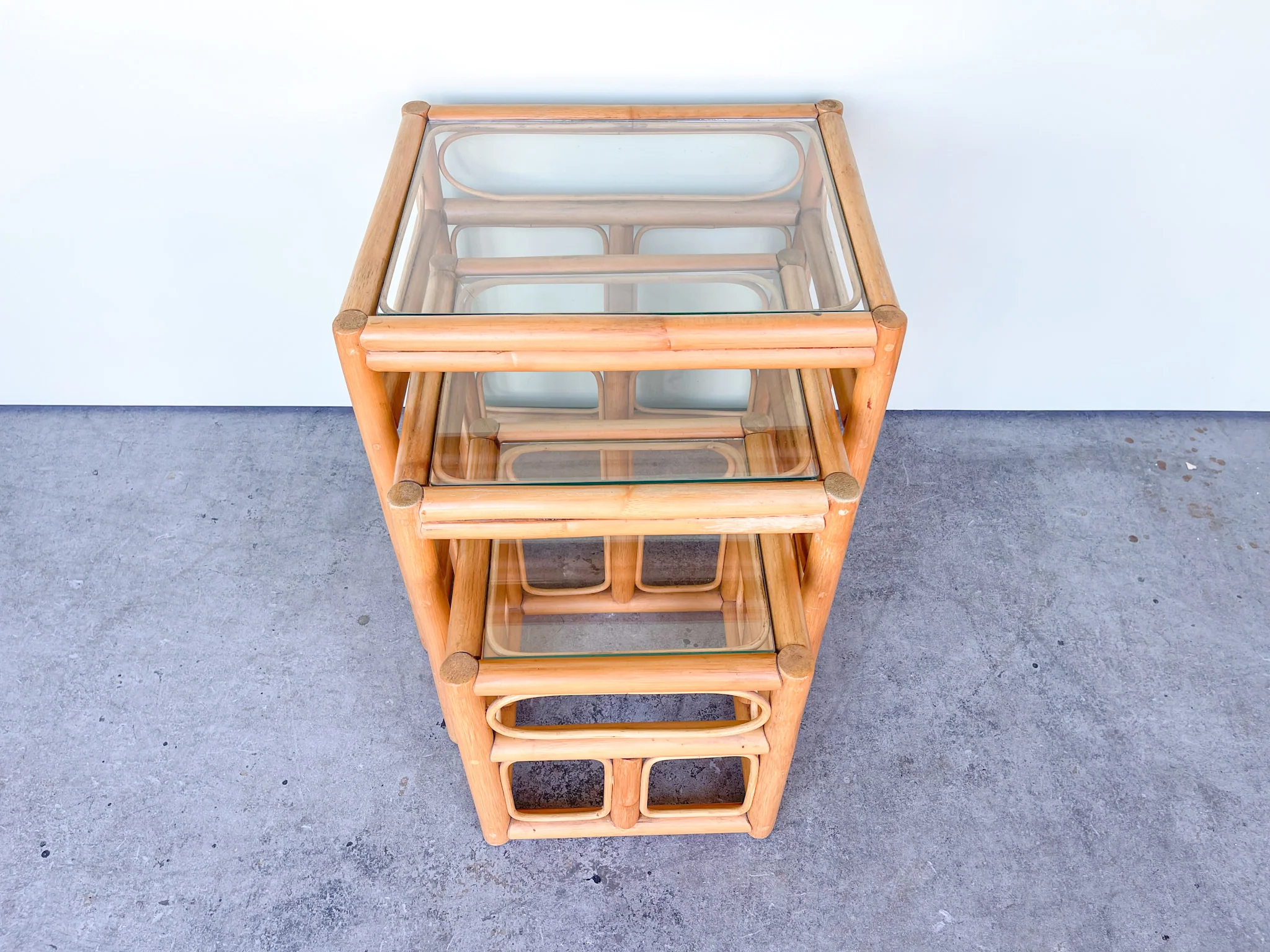 Rattan Nesting Tables - Image 4