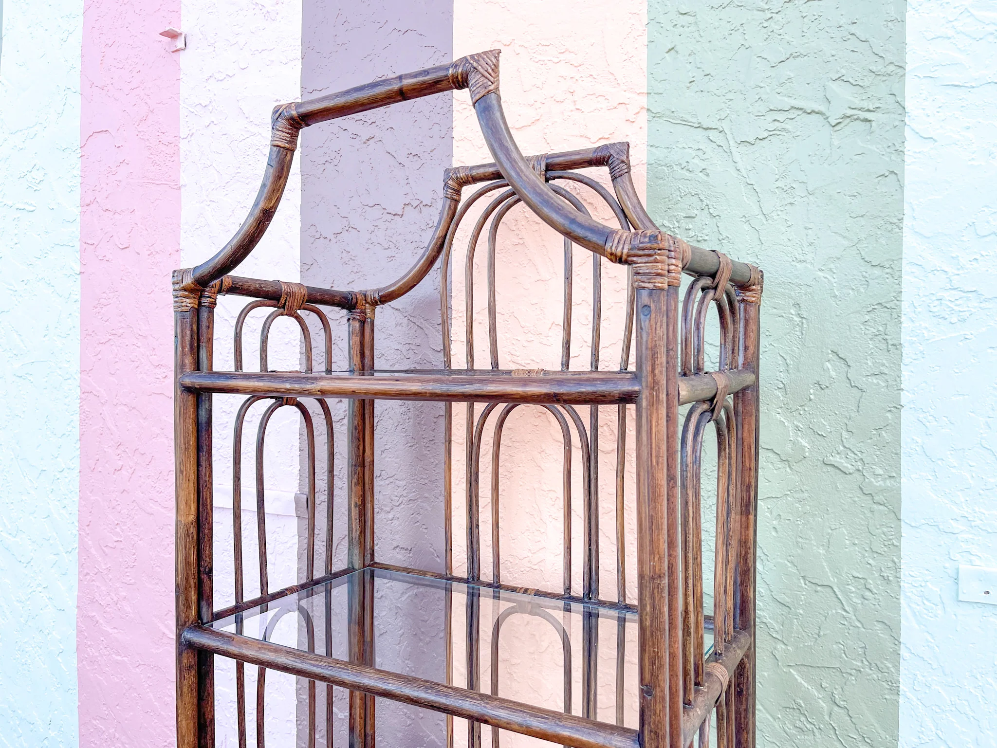 Rattan Pagoda Etagere - Image 2