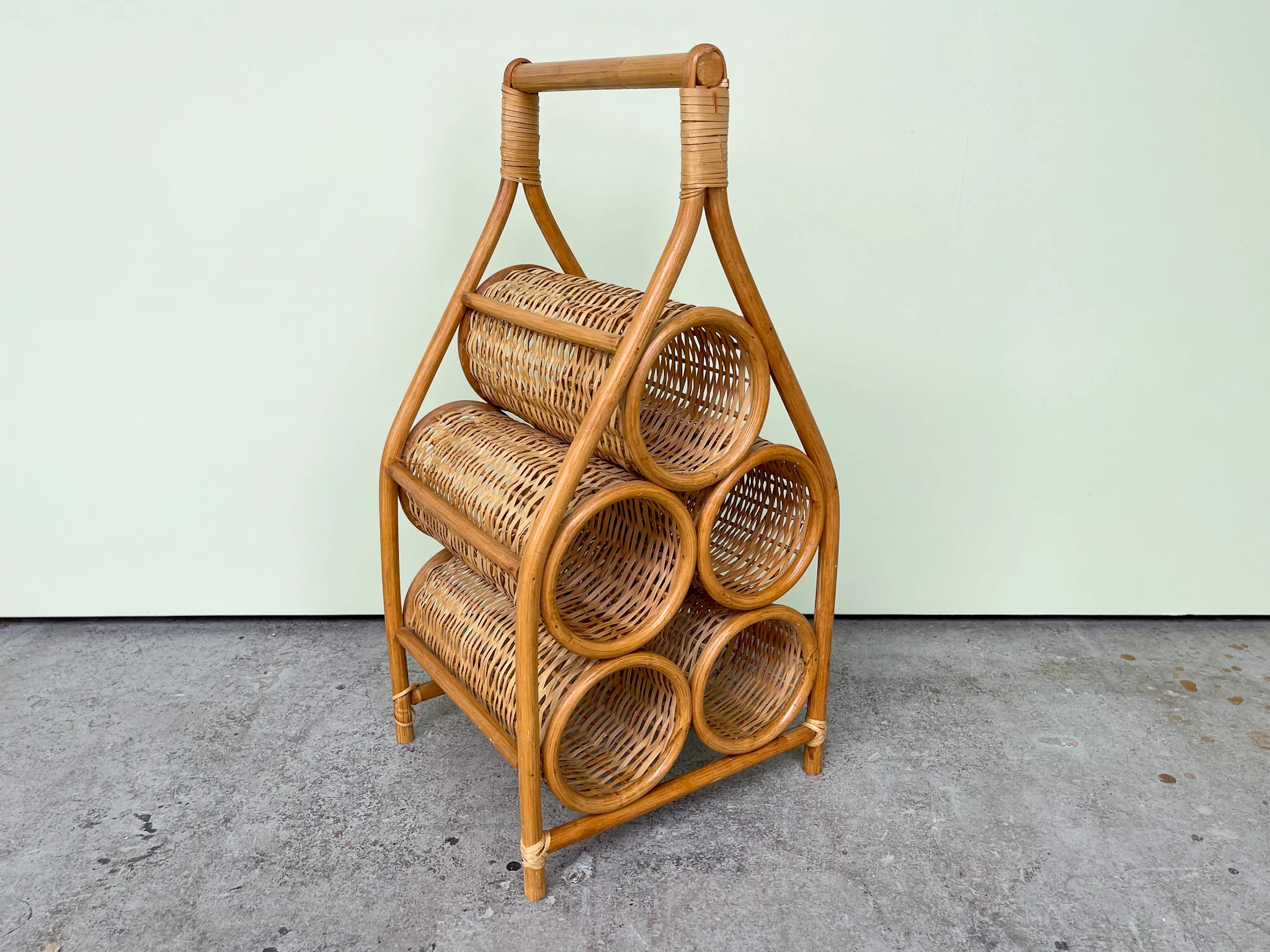 Rattan Wine Rack - Image 2