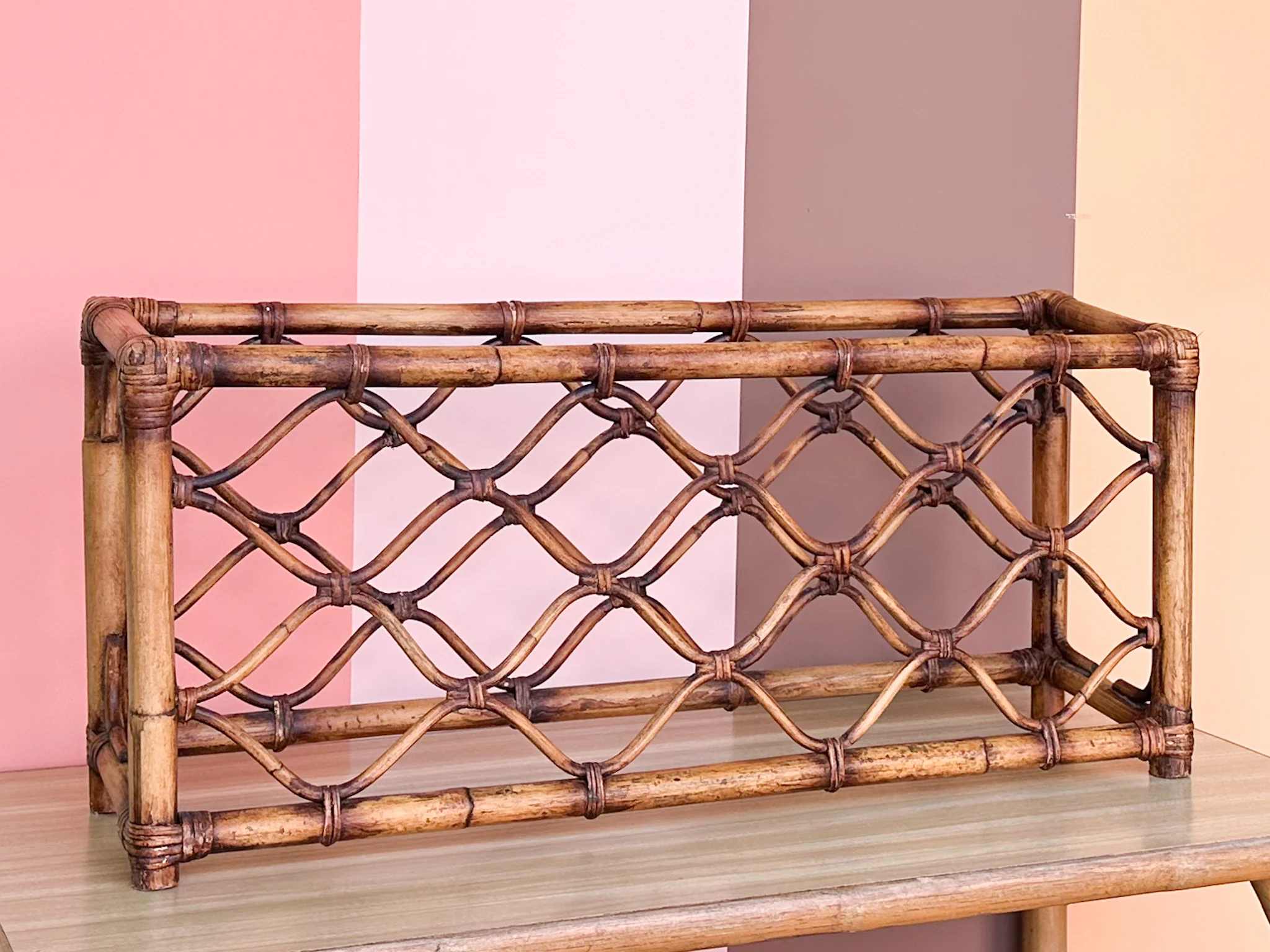 Rattan Wine Rack - Image 5