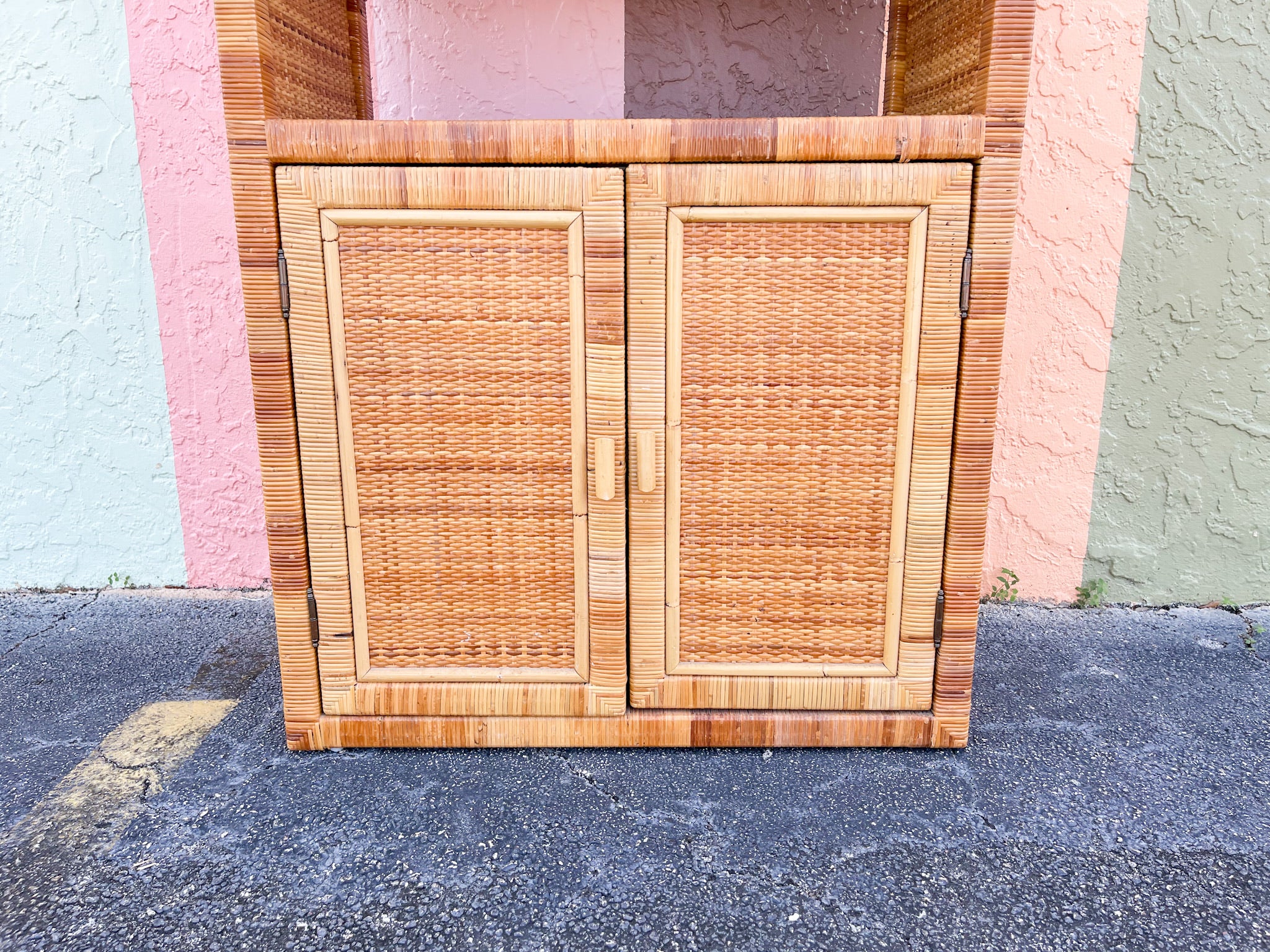Rattan Wrapped Cabinet - Image 6