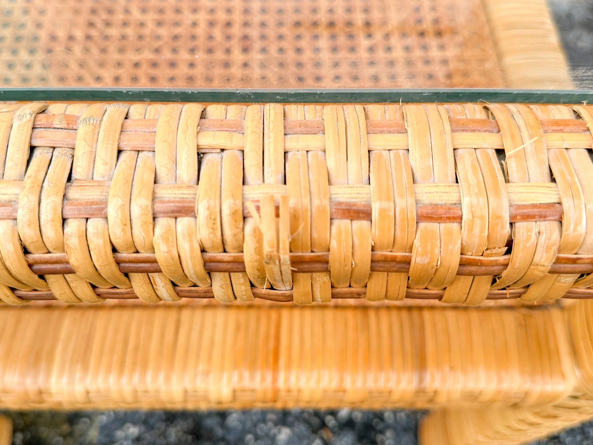 Rattan Wrapped Side Table - Image 9