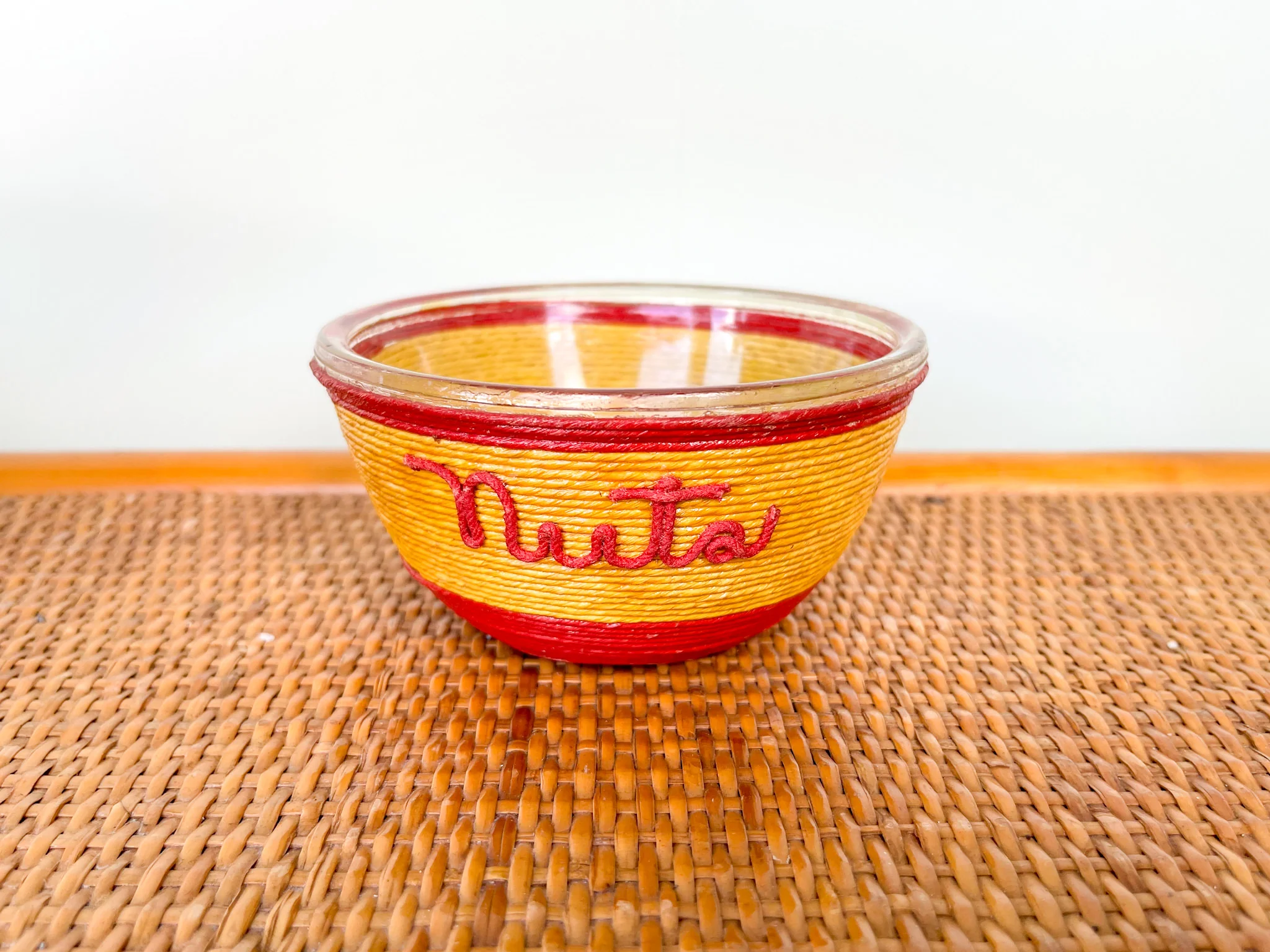 Set of Four Rattan Wrapped Snack Bowls - Image 2