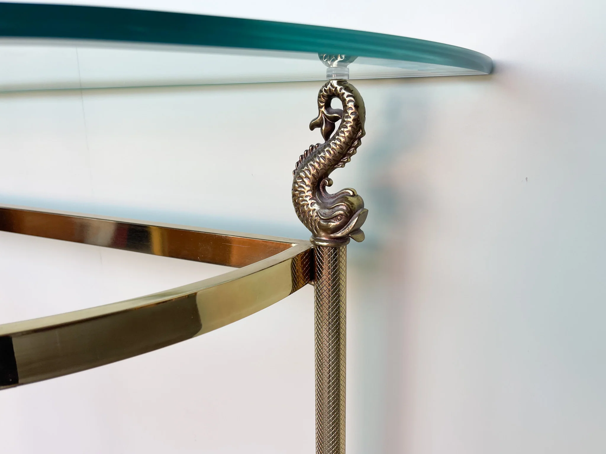 Regency Brass Koi Console - Image 6