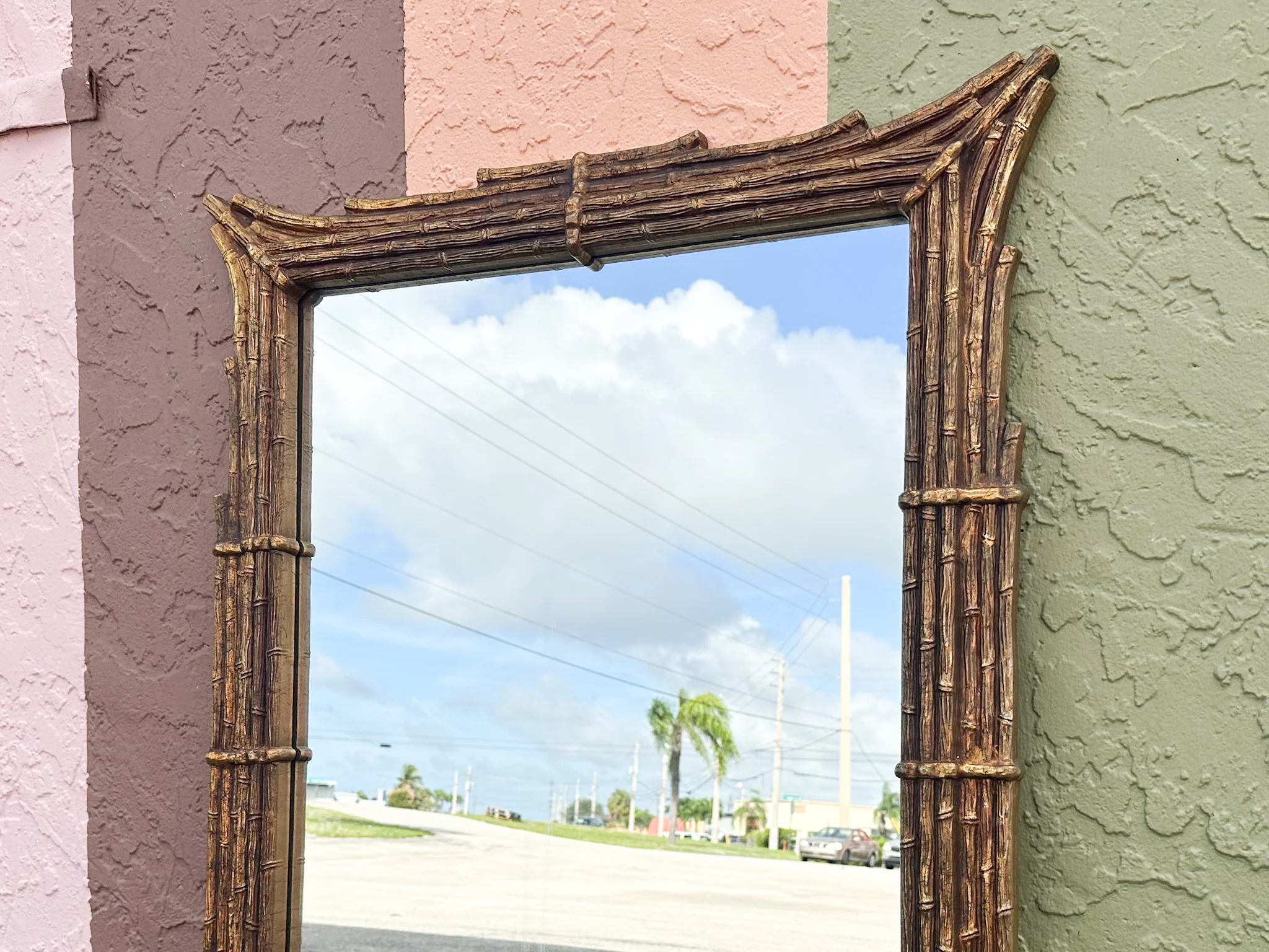 Regency Chic Faux Bamboo Mirror - Image 5