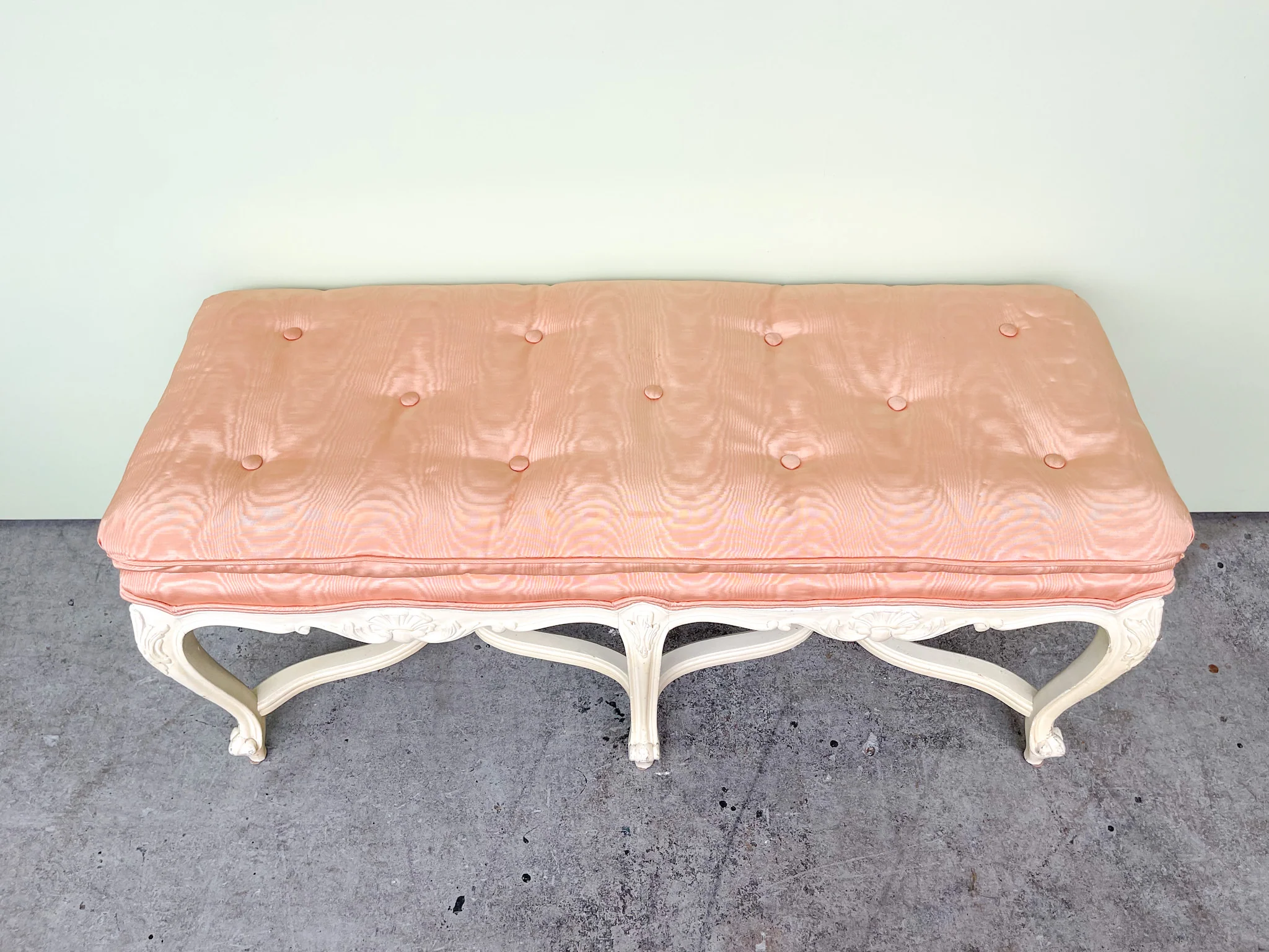Regency Chic Shell Motif Bench - Image 2
