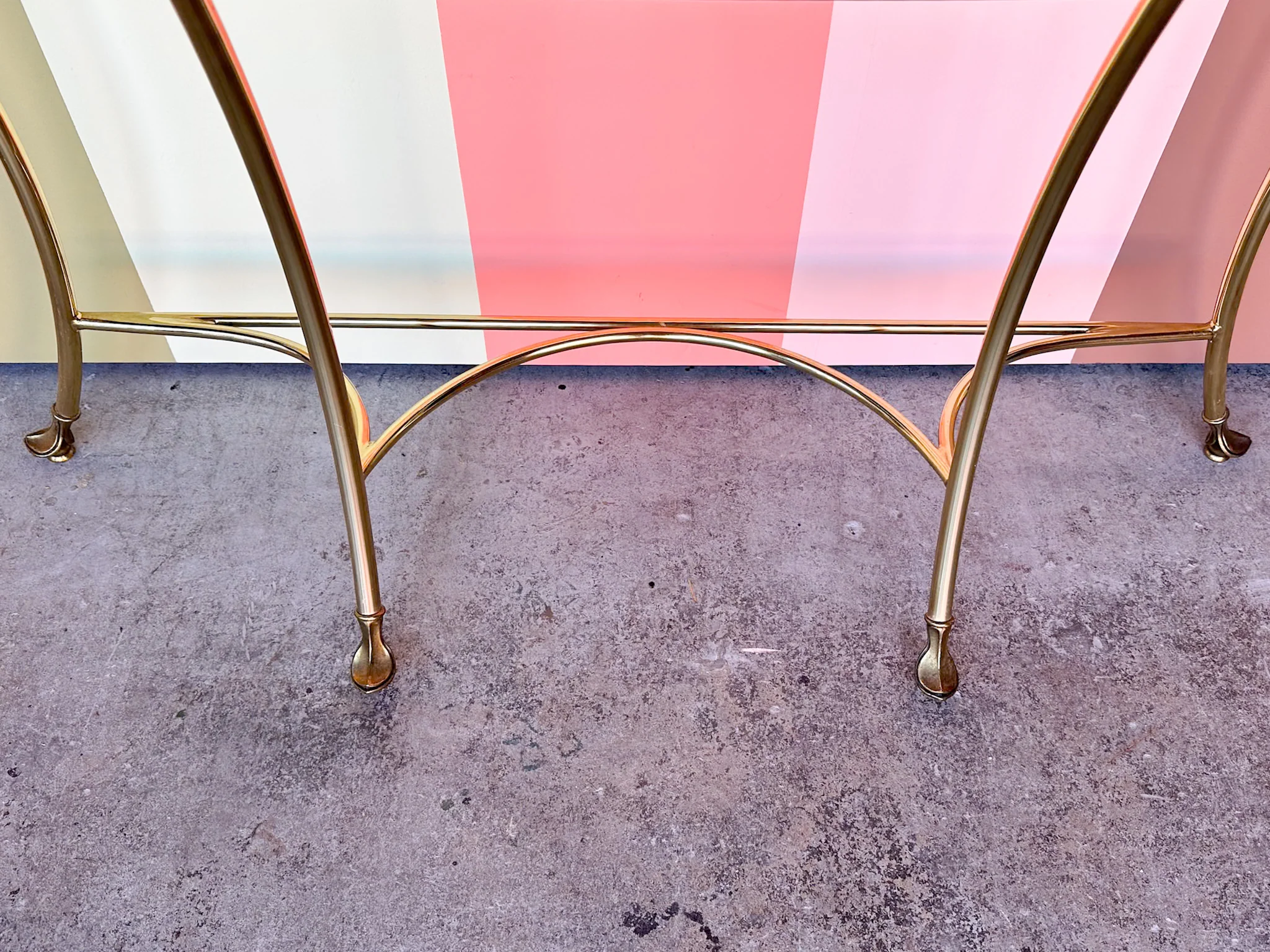 Regency Style Brass Demilune - Image 7