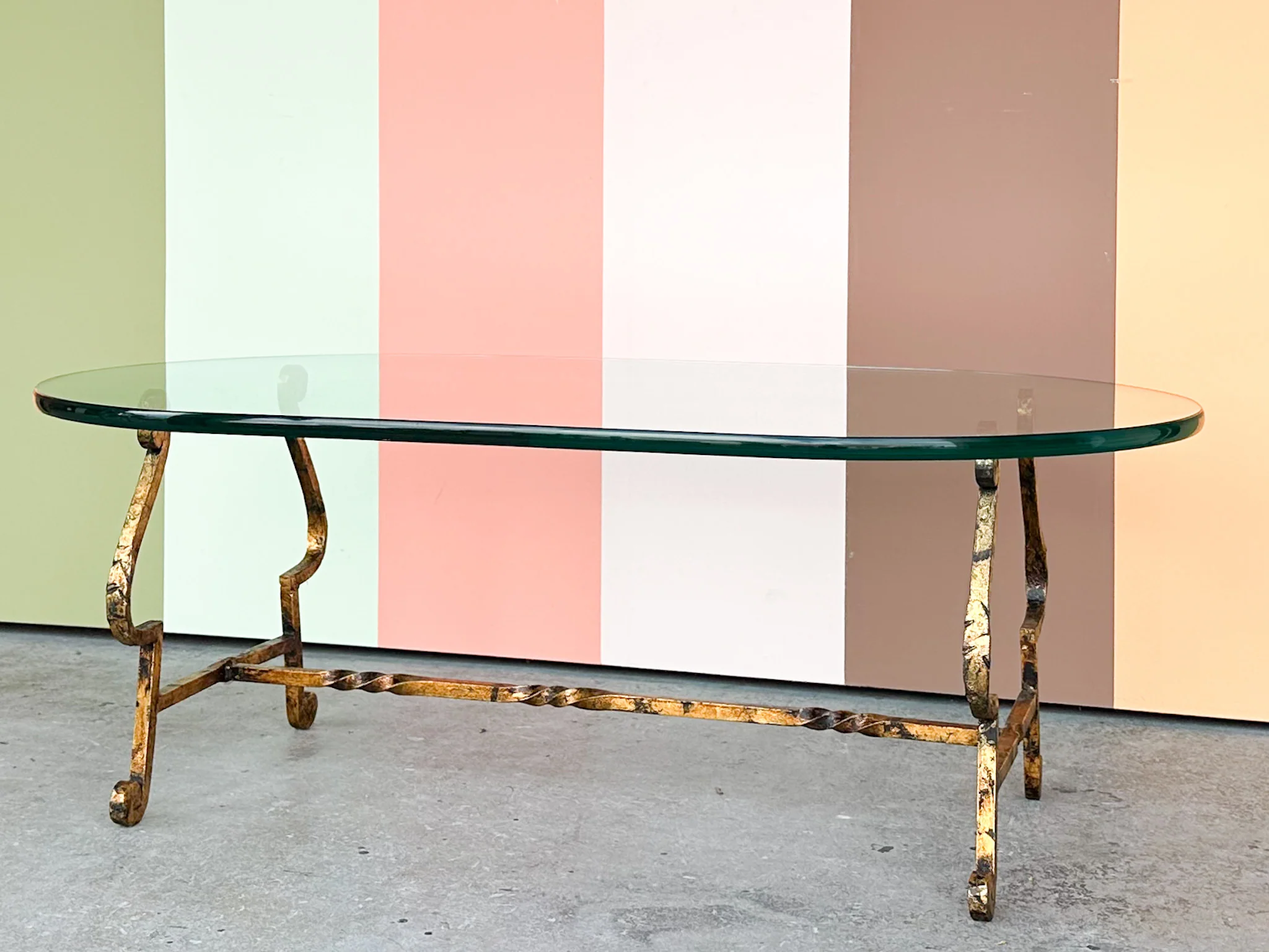 Regency Style Metal Coffee Table - Image 5