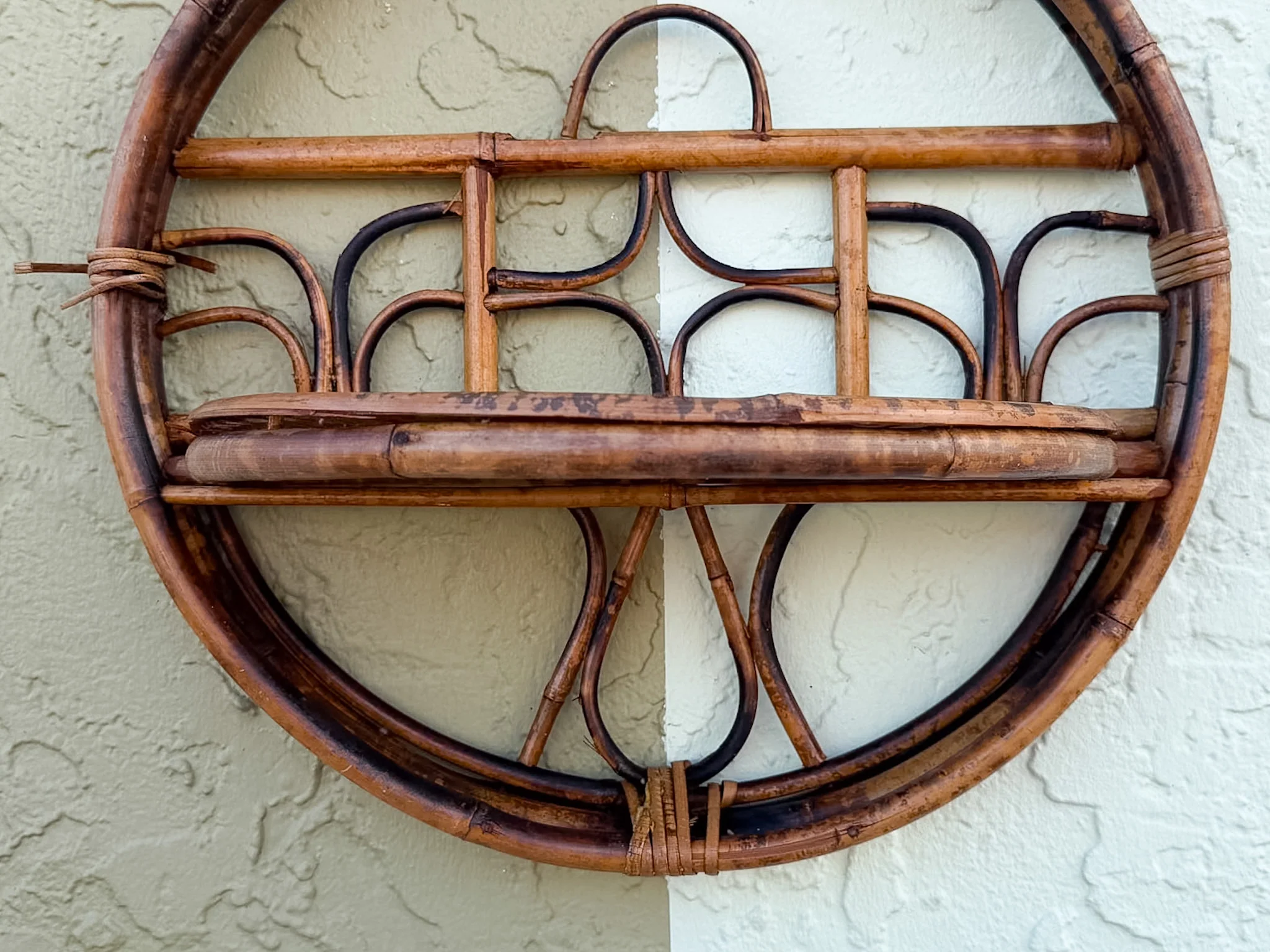 Round Bamboo Wall Shelf - Image 5