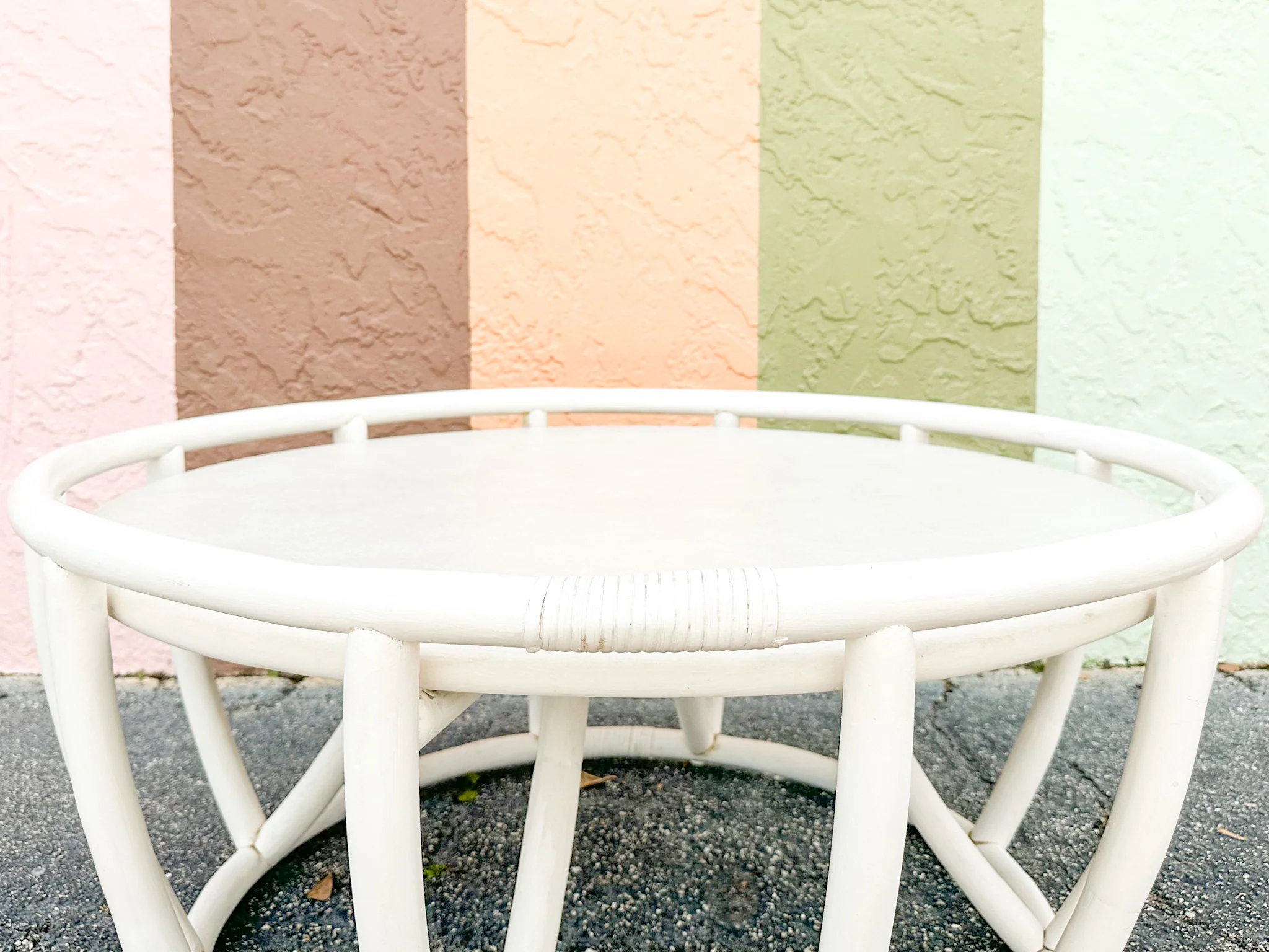 Round Rattan Coffee Table - Image 3