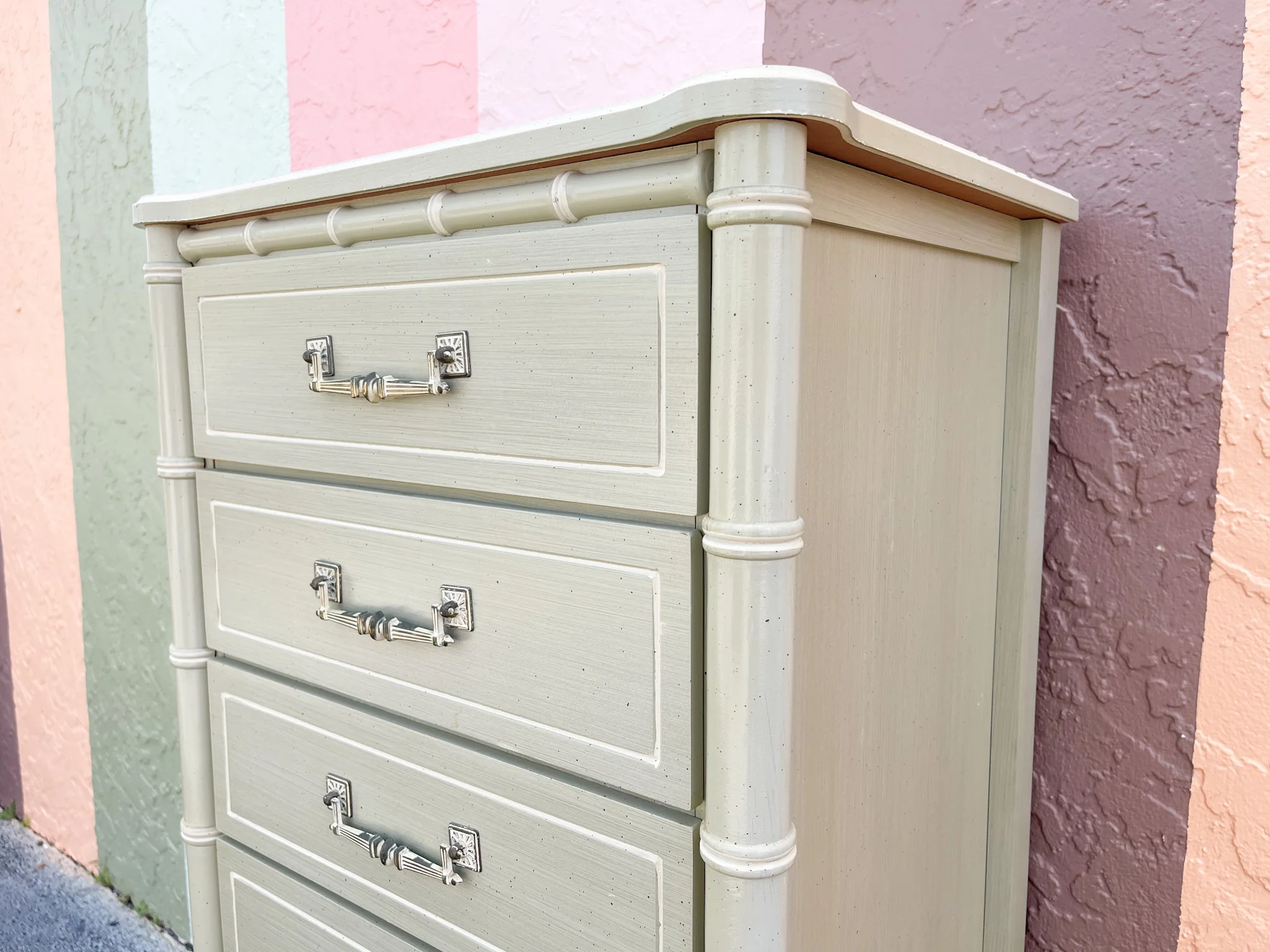Sage Faux Bamboo Lingerie Chest - Image 7