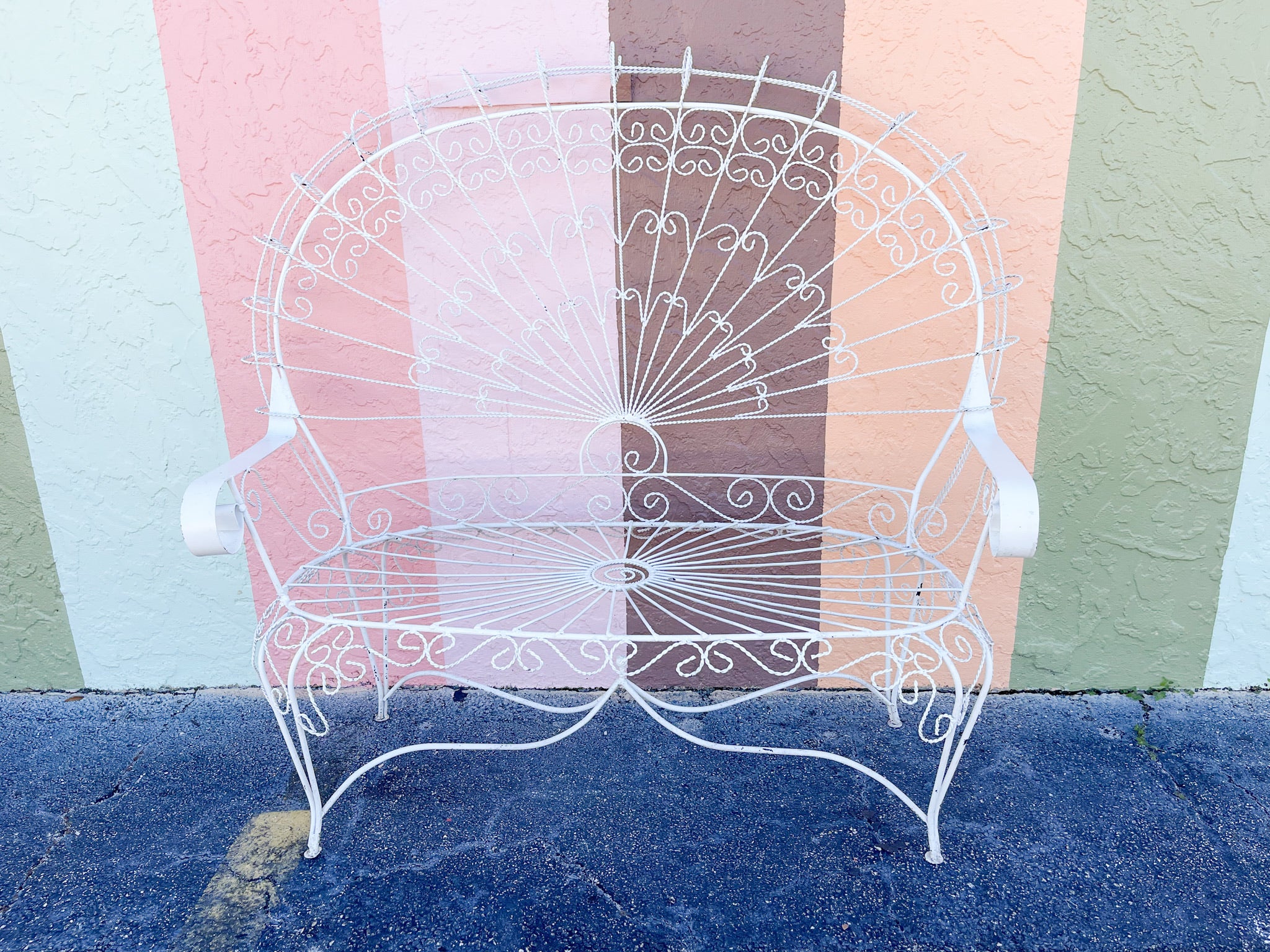 Salterini Style Peacock Bench