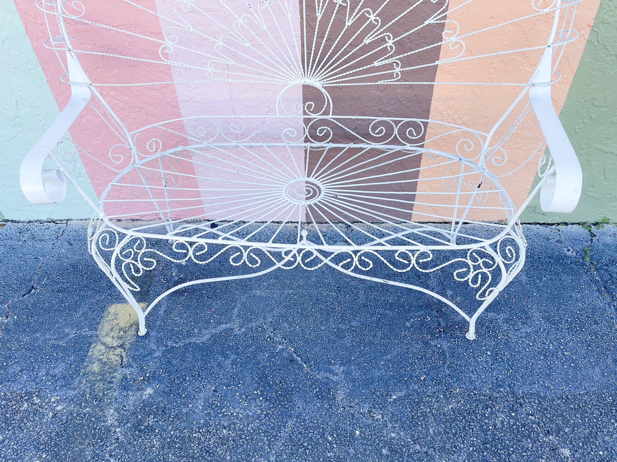 Salterini Style Peacock Bench - Image 3