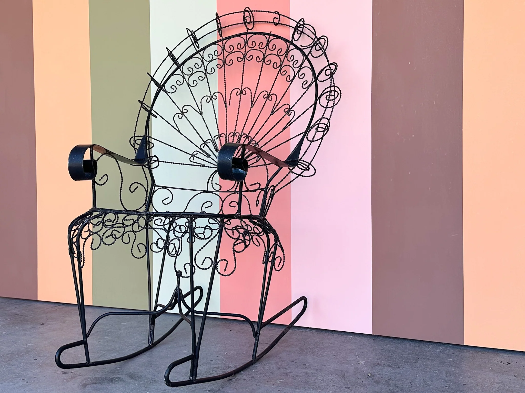 Salterini Style Peacock Rocker - Image 3