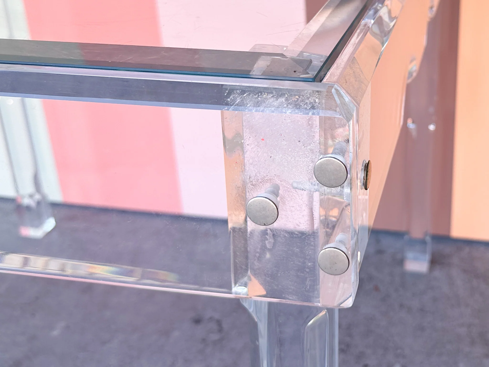 Scalloped Lucite Game Table - Image 4