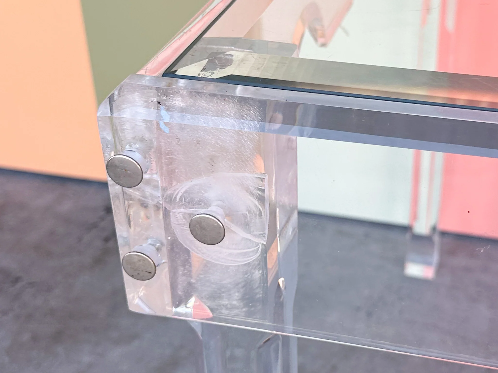 Scalloped Lucite Game Table - Image 5