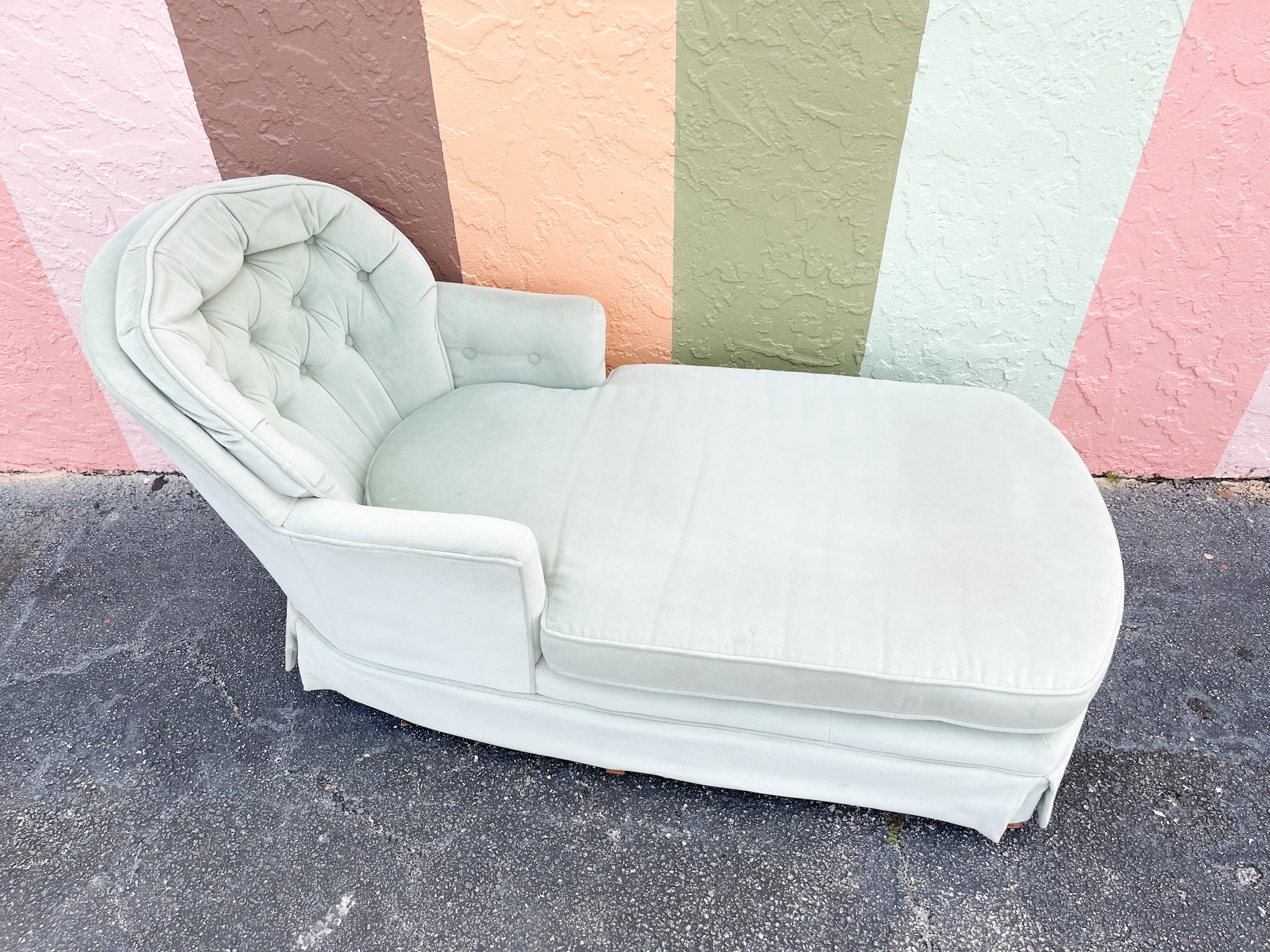 Seafoam Upholstered Chaise - Image 3