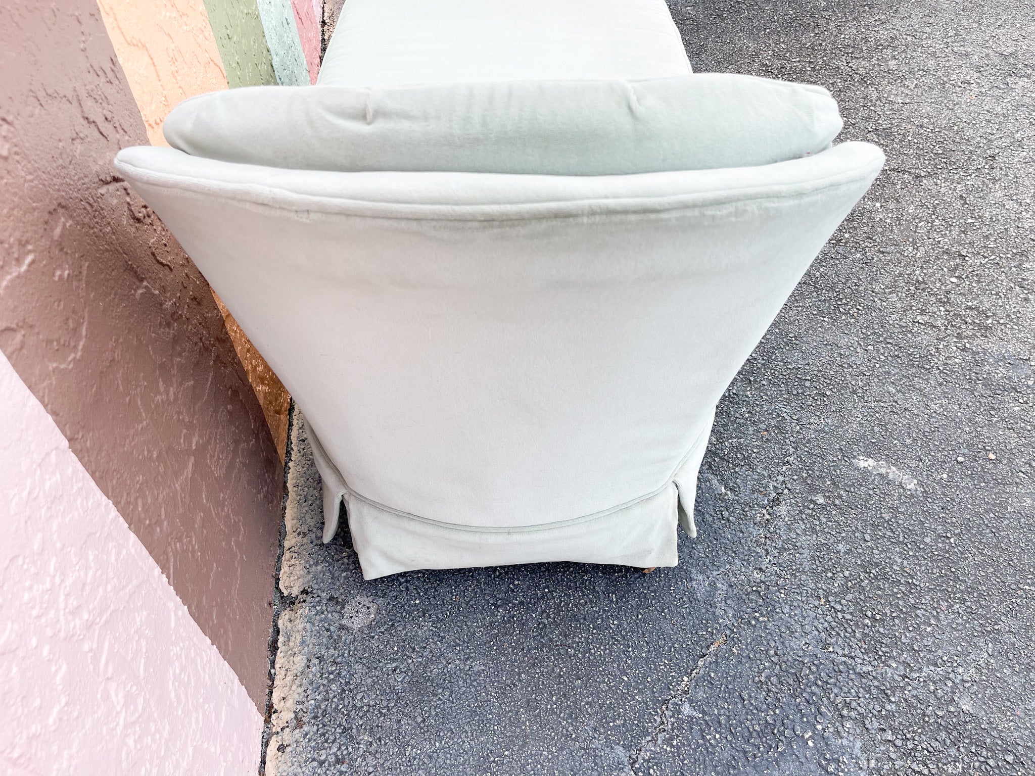 Seafoam Upholstered Chaise - Image 5