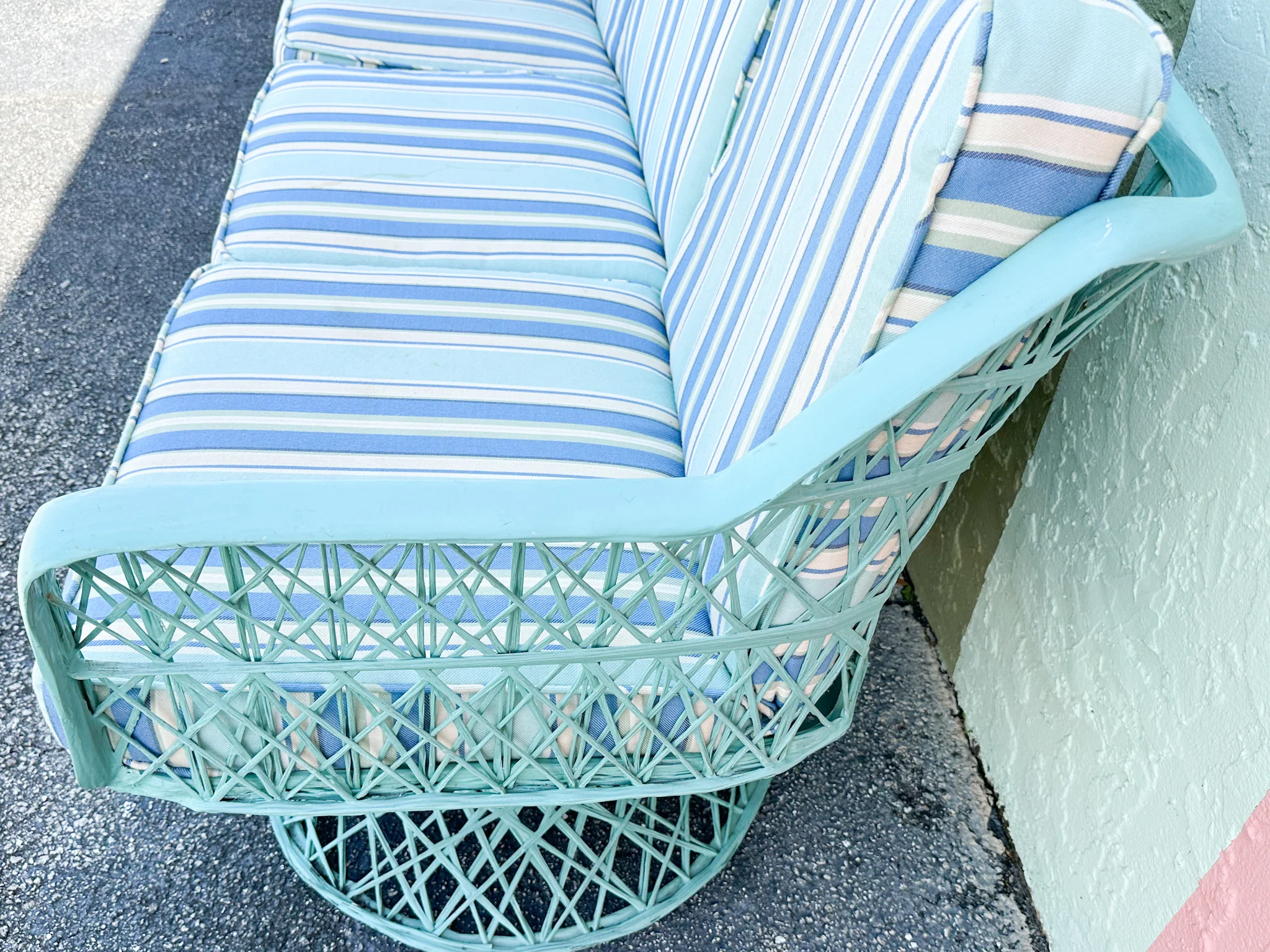 Seafoam Webspun Sofa - Image 3