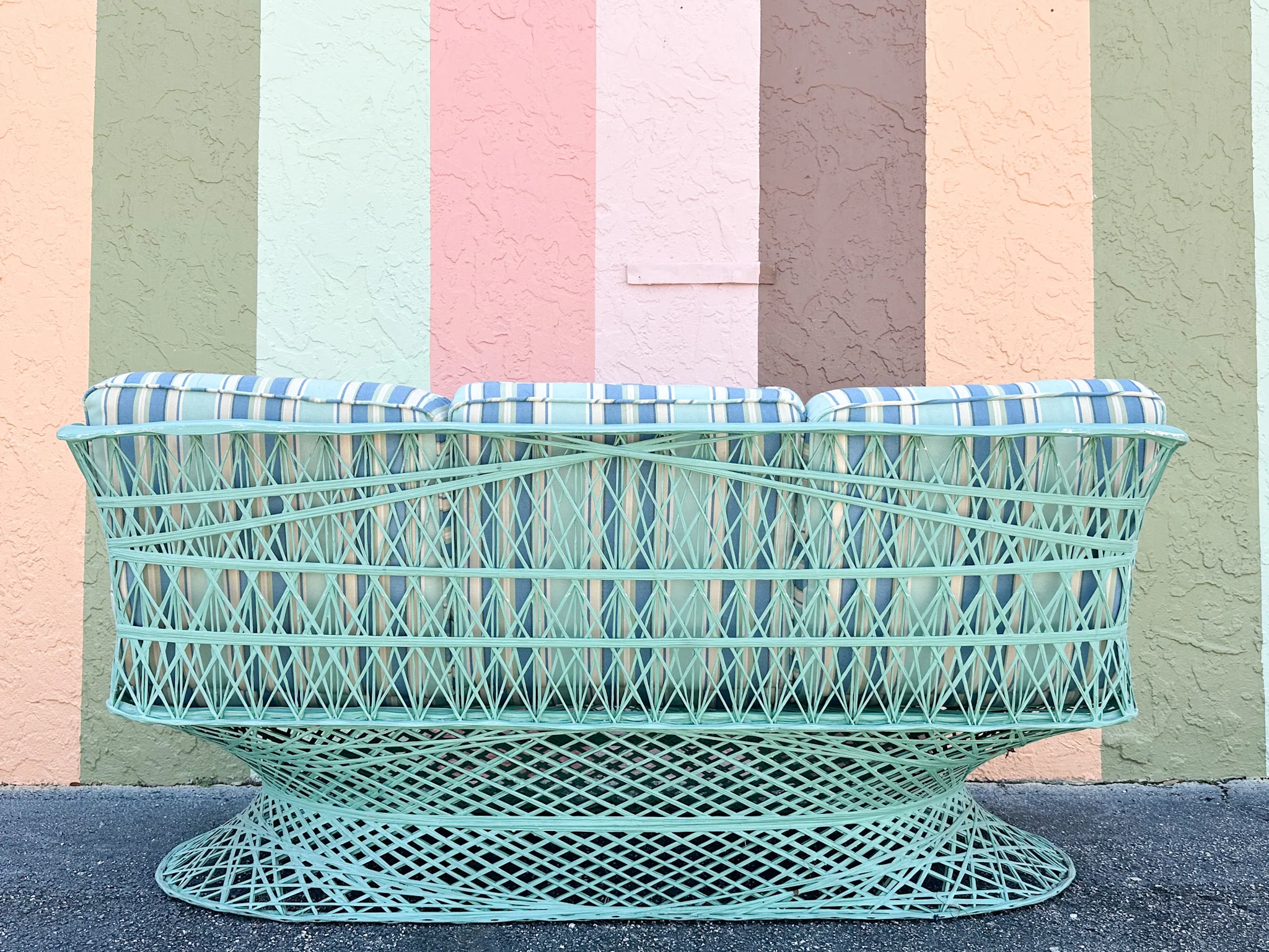 Seafoam Webspun Sofa - Image 6