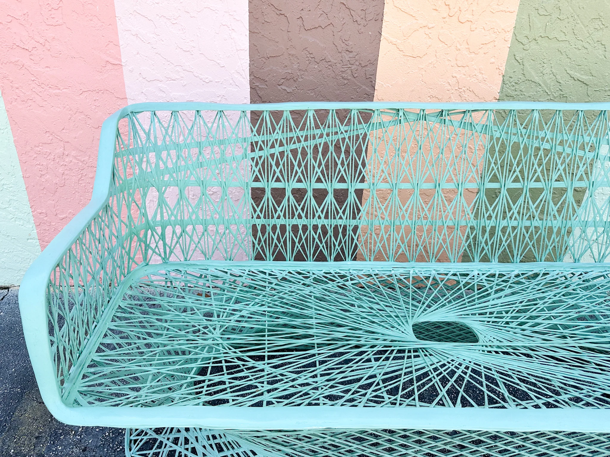 Seafoam Webspun Sofa - Image 9