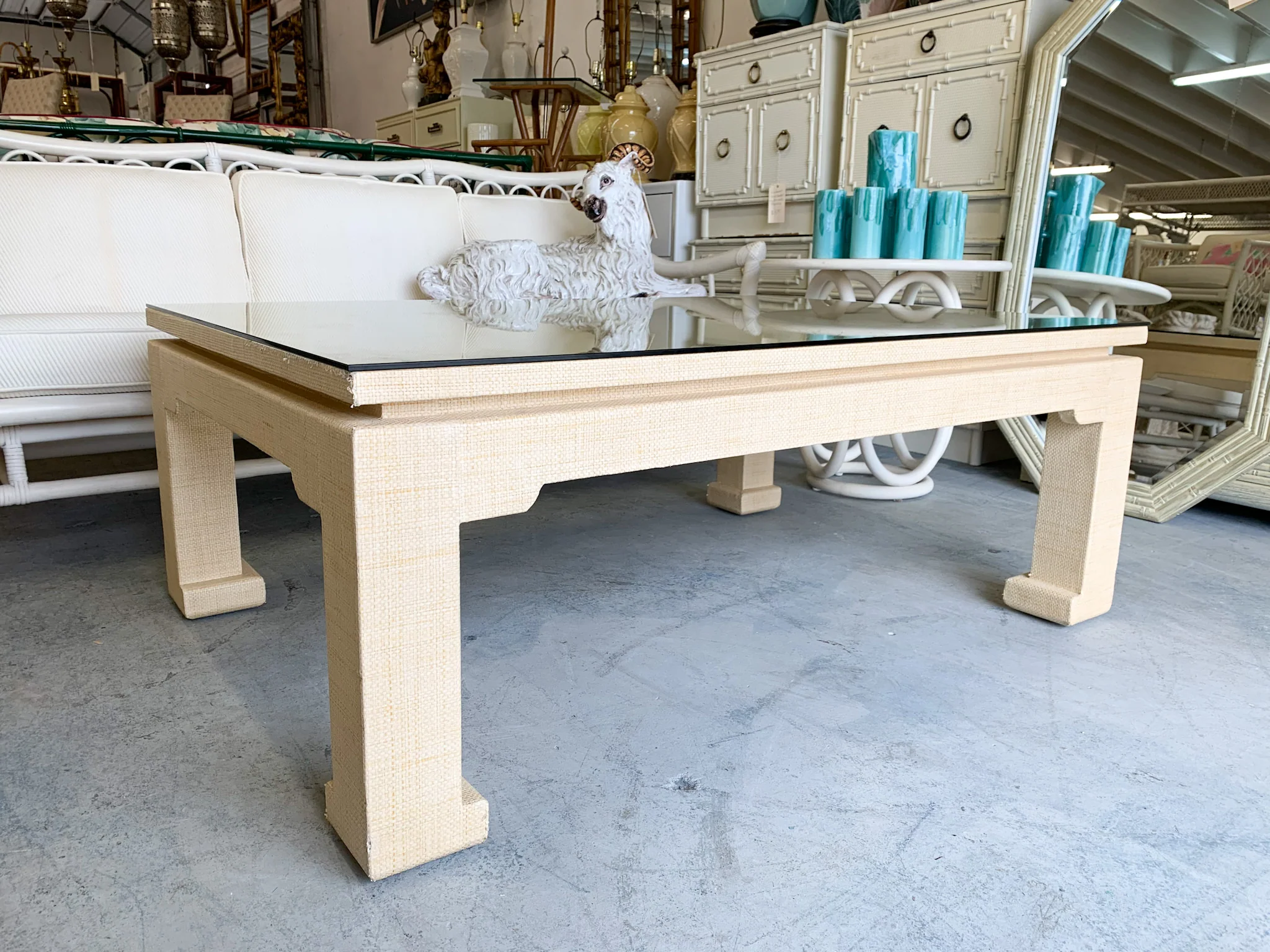 Seagrass Wrapped Ming Coffee Table - Image 4