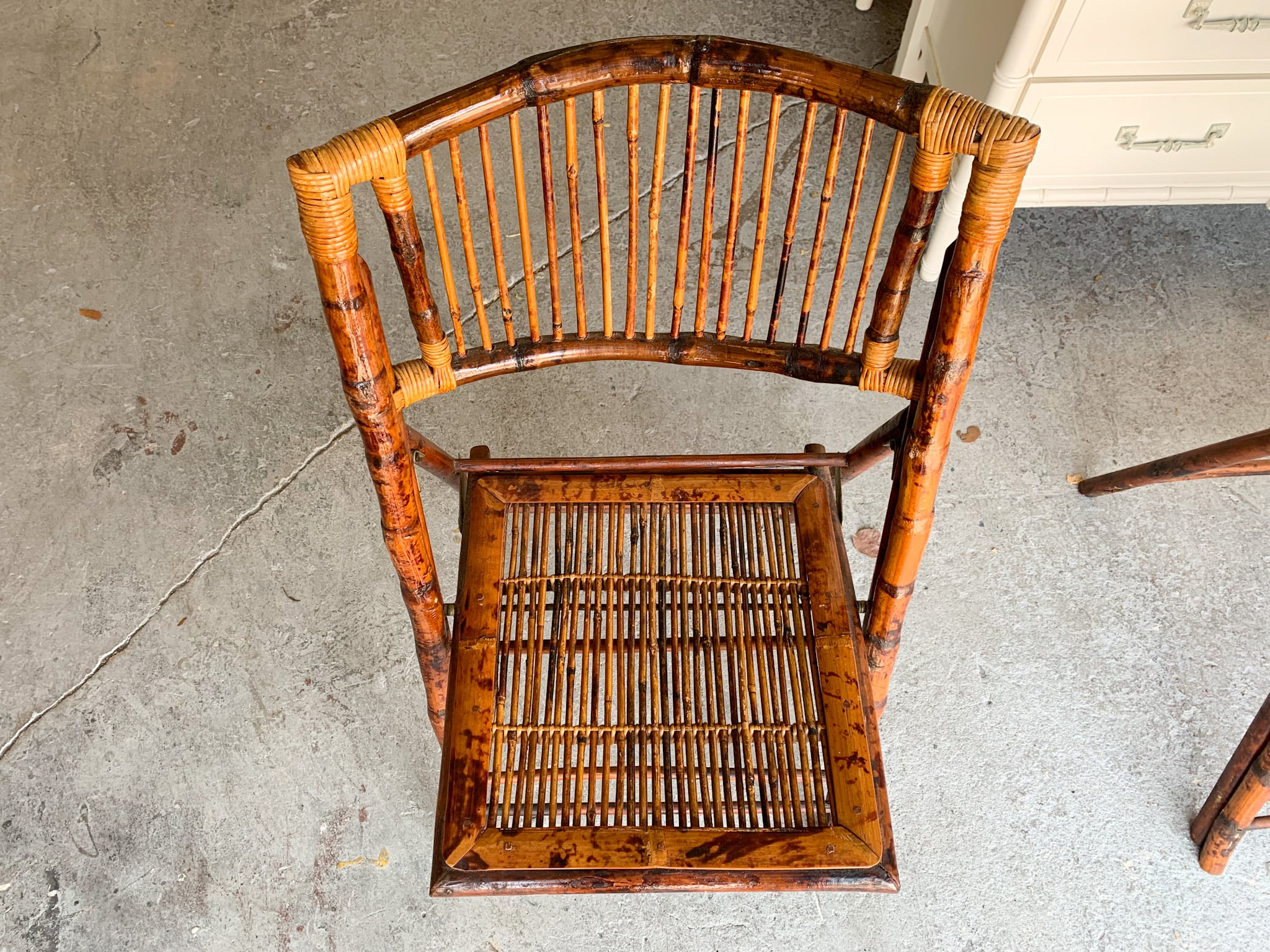 Set of Four Bamboo Folding Chairs - Image 3