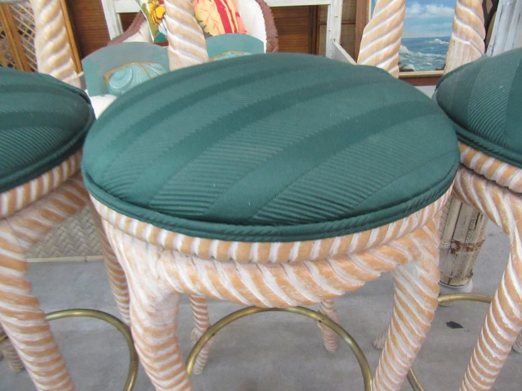 Set of Four Italian Rope Knot Bar Stools - Image 10