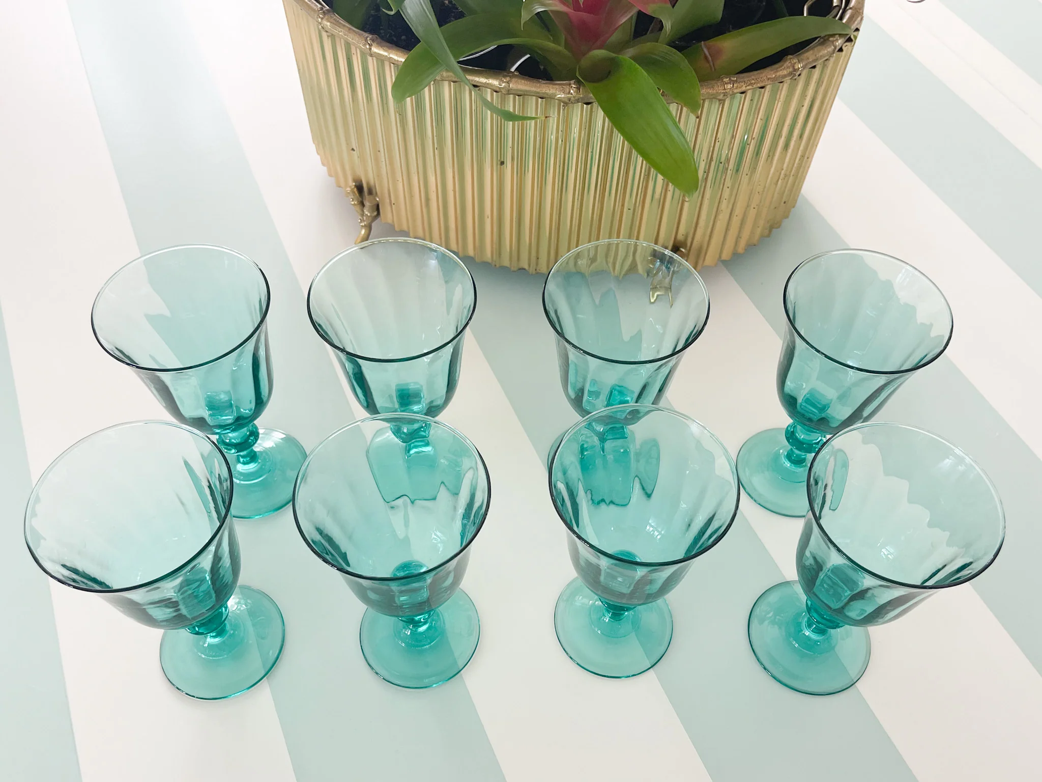 Set of Eight Caribbean Sea Glassware - Image 3