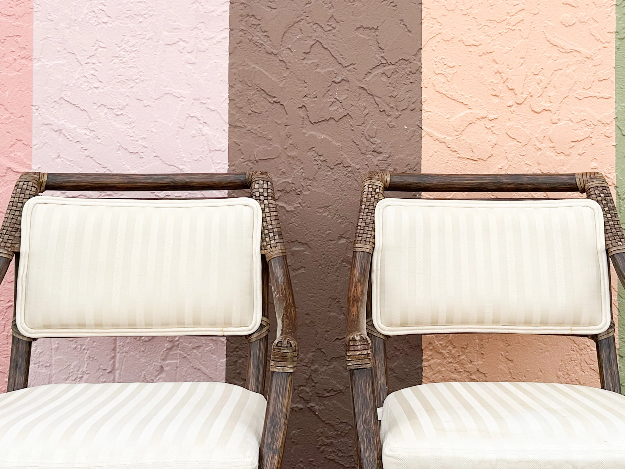 Set of Eight McGuire Rattan Dining Chairs - Image 15